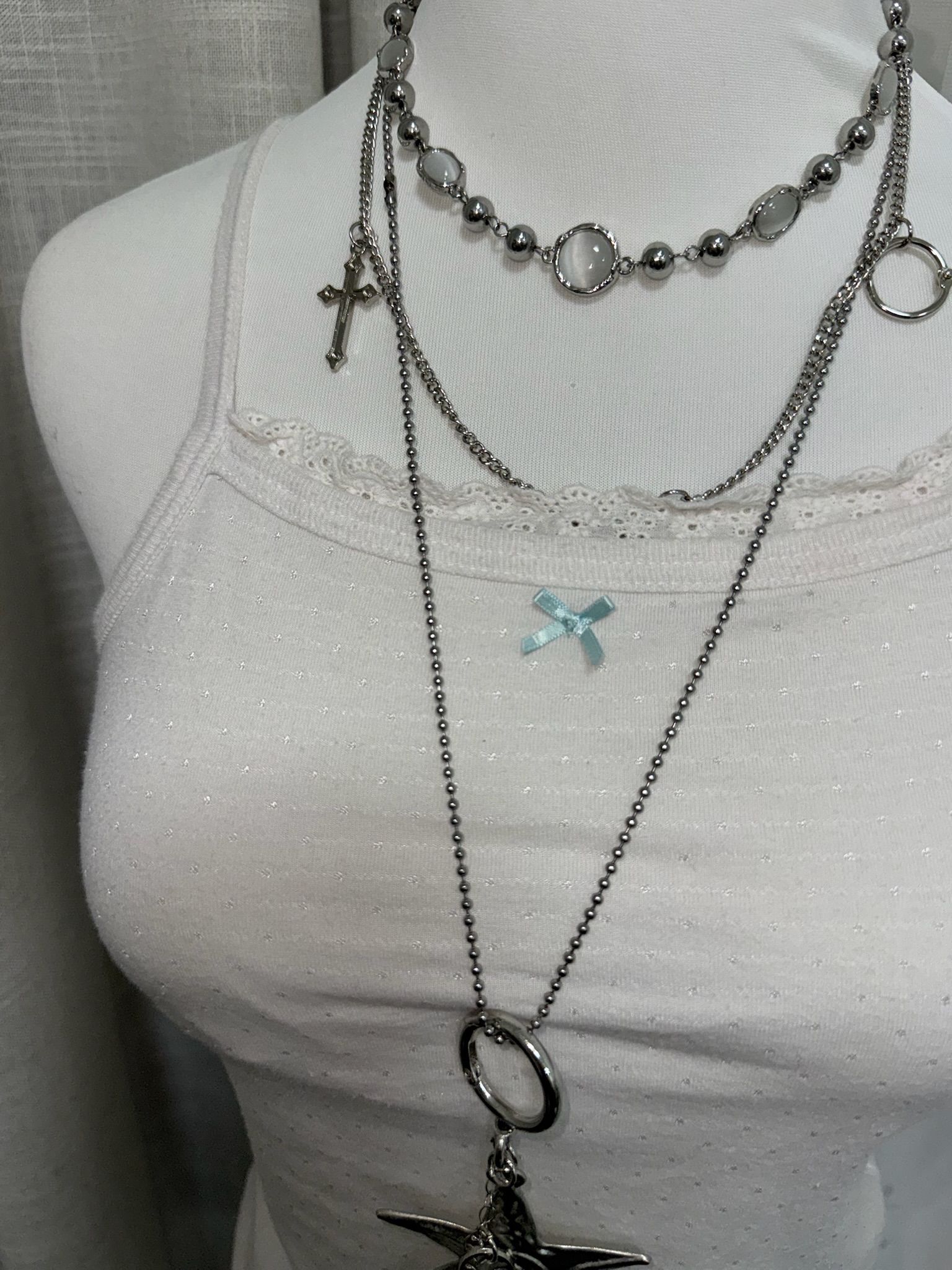 Soft Girl Delicate Lace-Trim Ribbed Cami 