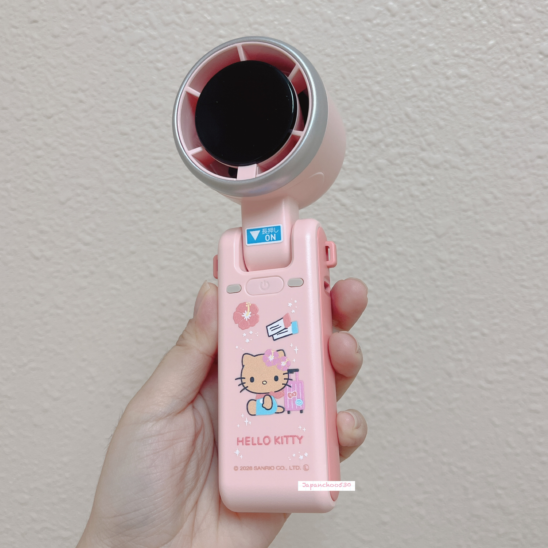 日本預訂📍日本曬黑樣Hello Kitty/Kuromi三用風扇仔