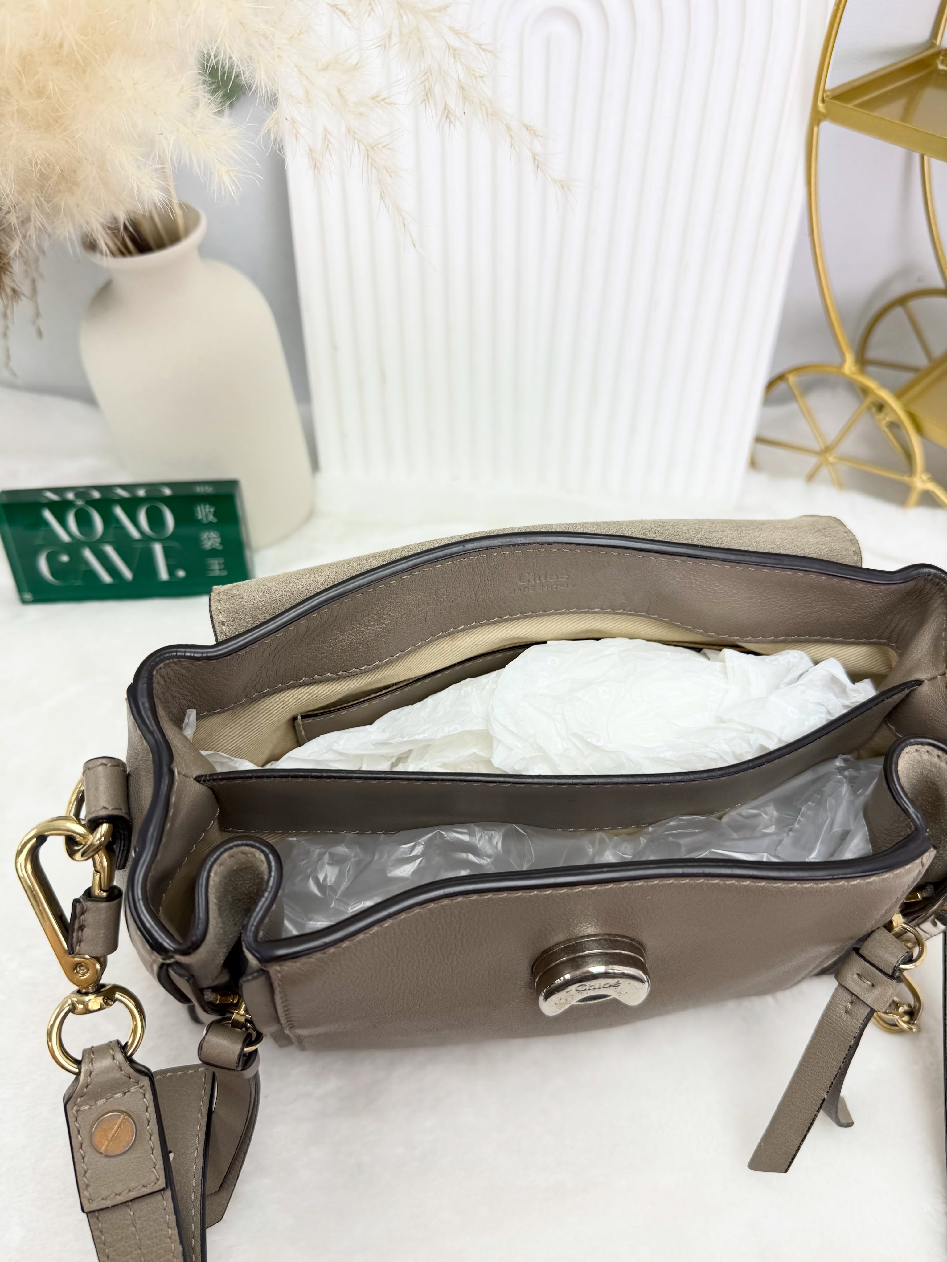 Chloe ✨PRE OWNED 🛍️ 大象灰Faye Day mini 🤎