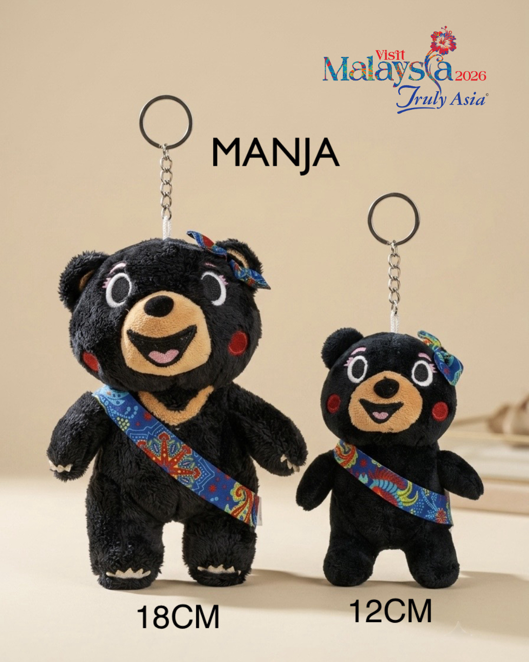 Visit Malaysia 2026 - Sun Bear Plushie Key Chain