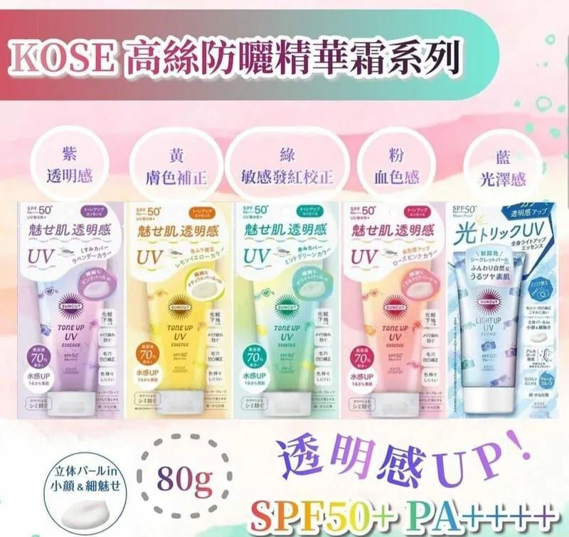 $58支2支或以上每支$48支。日系素肌-KOSE高絲防曬隔離霜80g