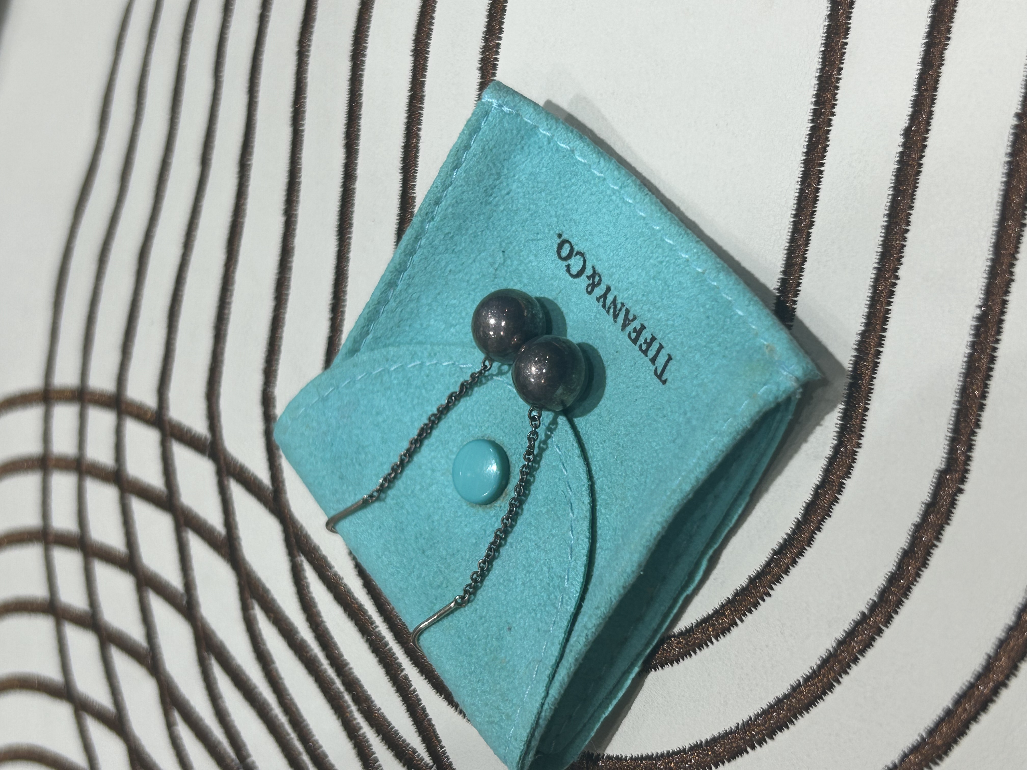 Tiffany & Co. Sterling Silver 925 14mm Bead Ball Hook Earrings RARE  100%Authentic,95%new✅dust bag