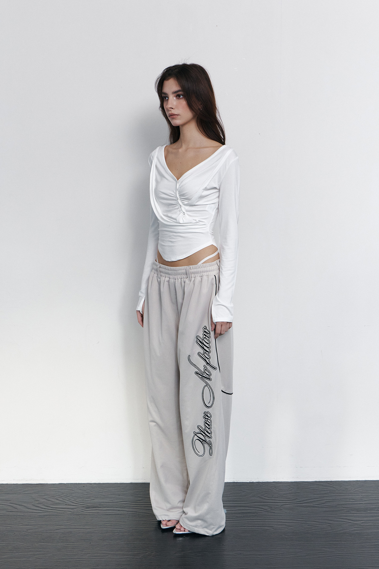 pleaseNOFOLLOW - Deba Long Sleeve Top (White)