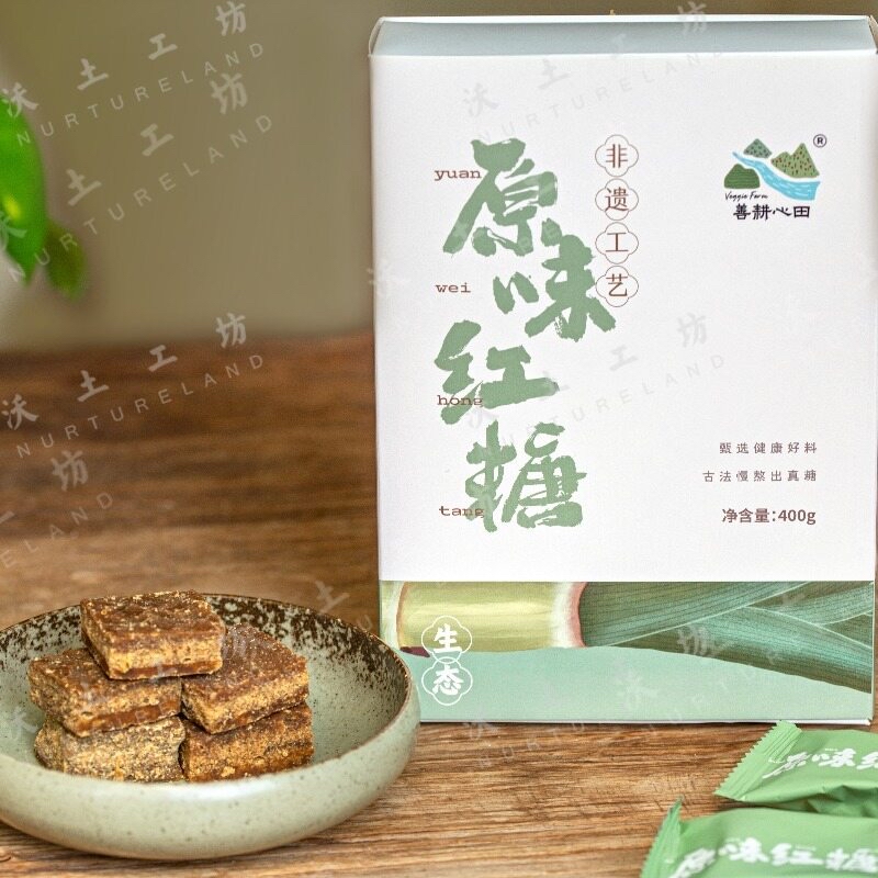生態古法紅糖塊 300g (1盒12小包)