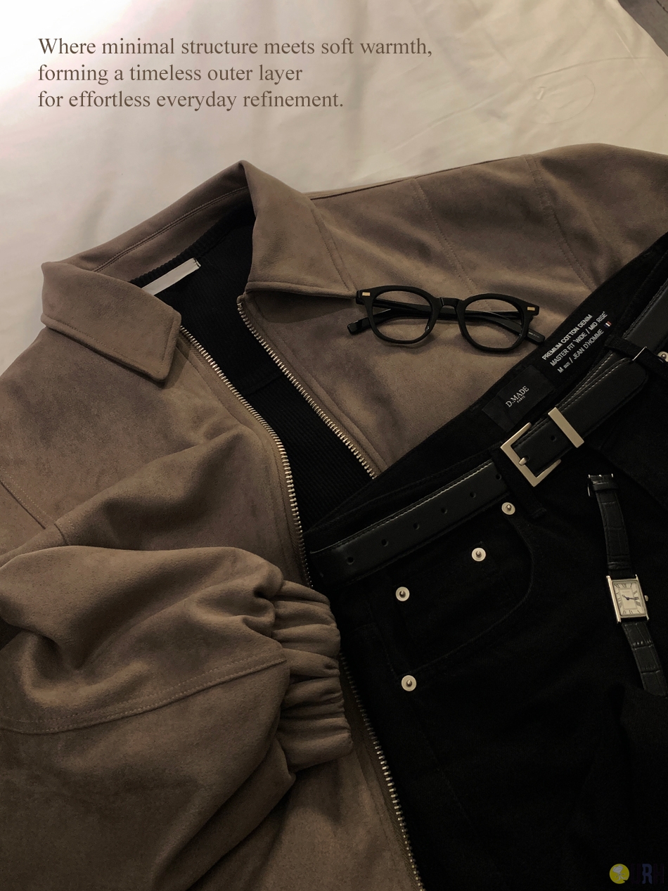 【100%保證韓國直送】品牌專屬系列：現代經典麂皮絨夾克 Modern Heritage Suede Blouson Jacket RL114762