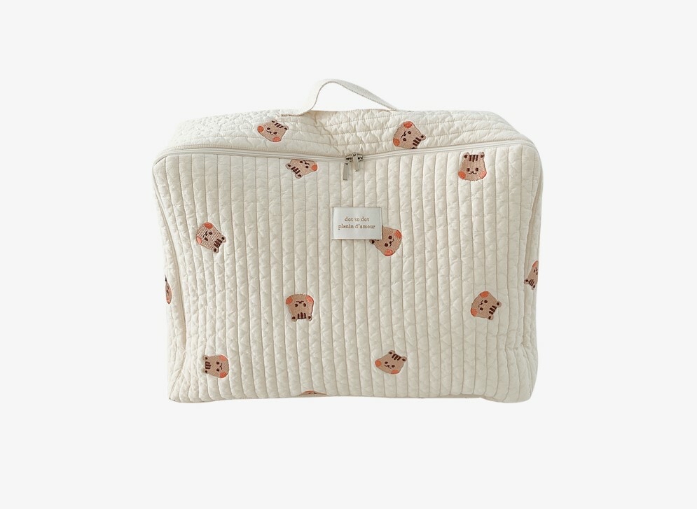 Dottodot 圓圓臉絎縫旅行包（bear only)