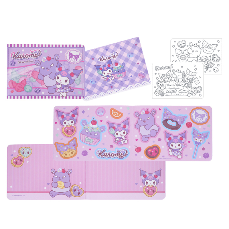 Kuromi Sticker Album With Sticker 貼紙簿連精美貼紙及填色頁