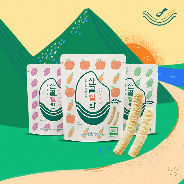 韓國內銷生態媽媽山谷有機米條-25g