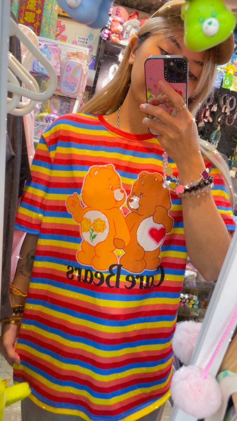 減價品🌈彩虹條紋 Care Bears T恤🐻