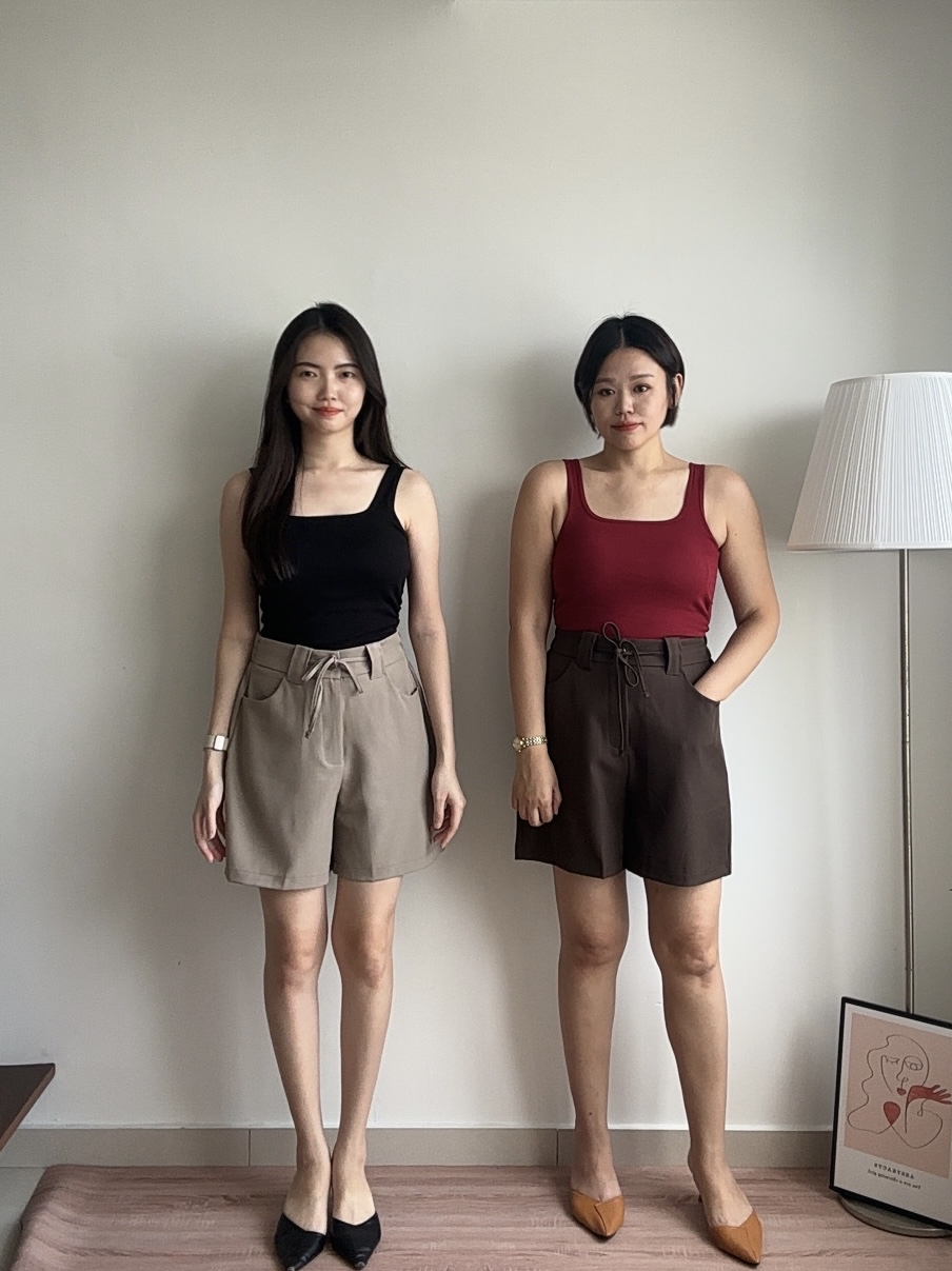 S1964 A Line Short Pants - 3 Colors 