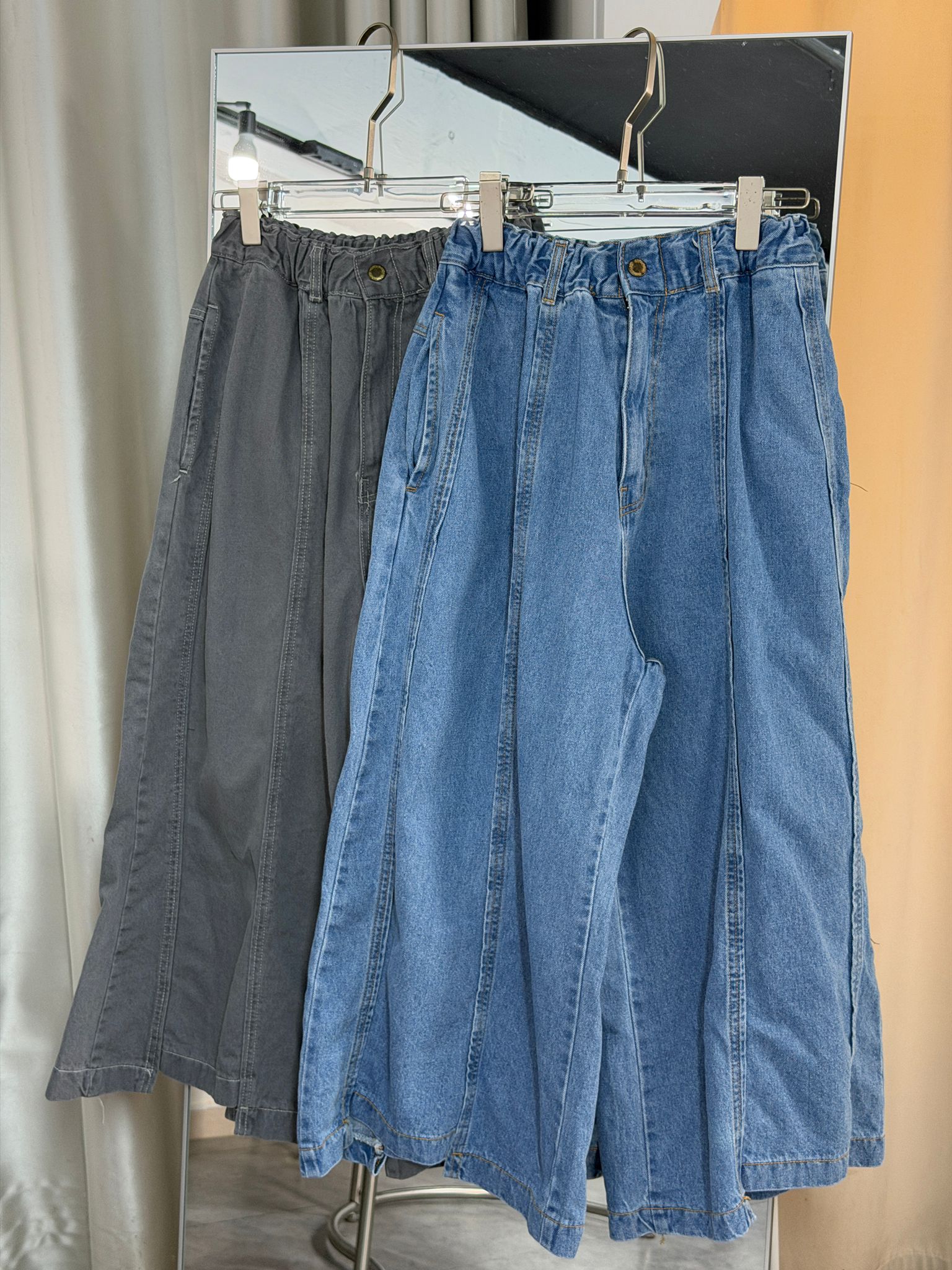 日系感playful寬鬆牛仔褲