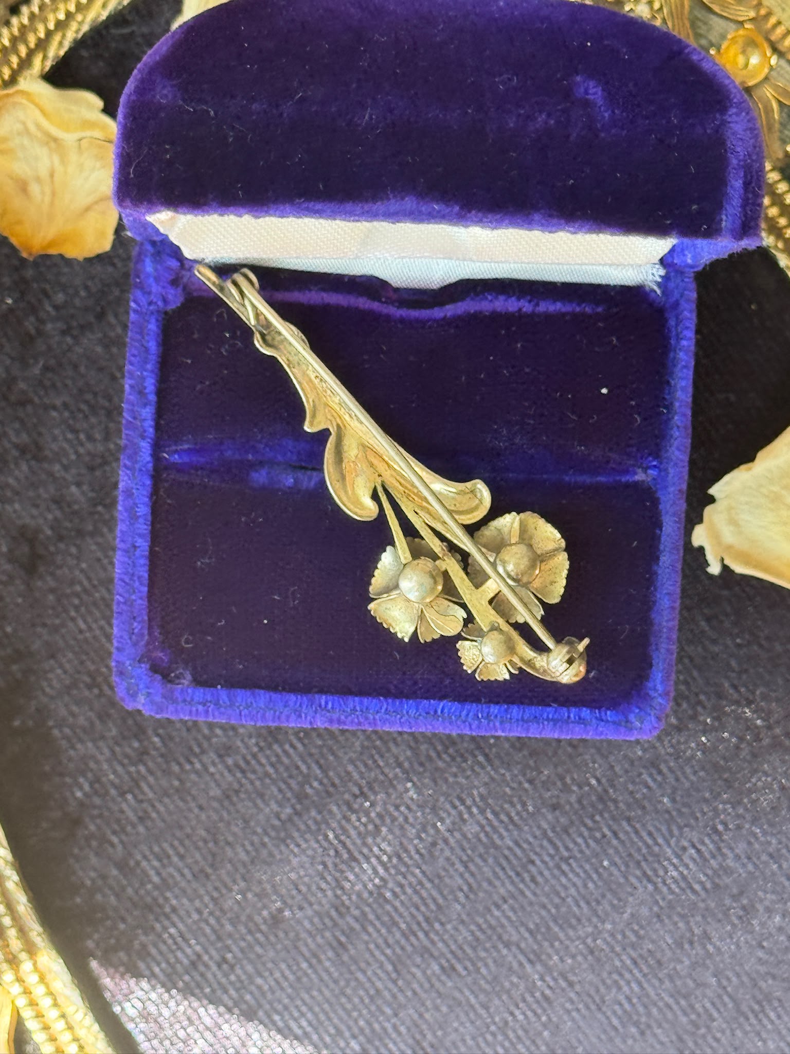 Vintage Mid-Century European Silver Tone Bouquet Brooch (NZ128-1)