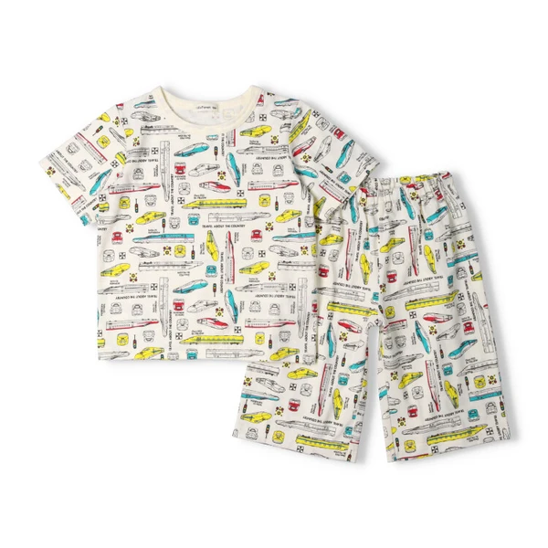 <🌟訂購🌟>Kids Foret新幹線100%錦短袖家居服