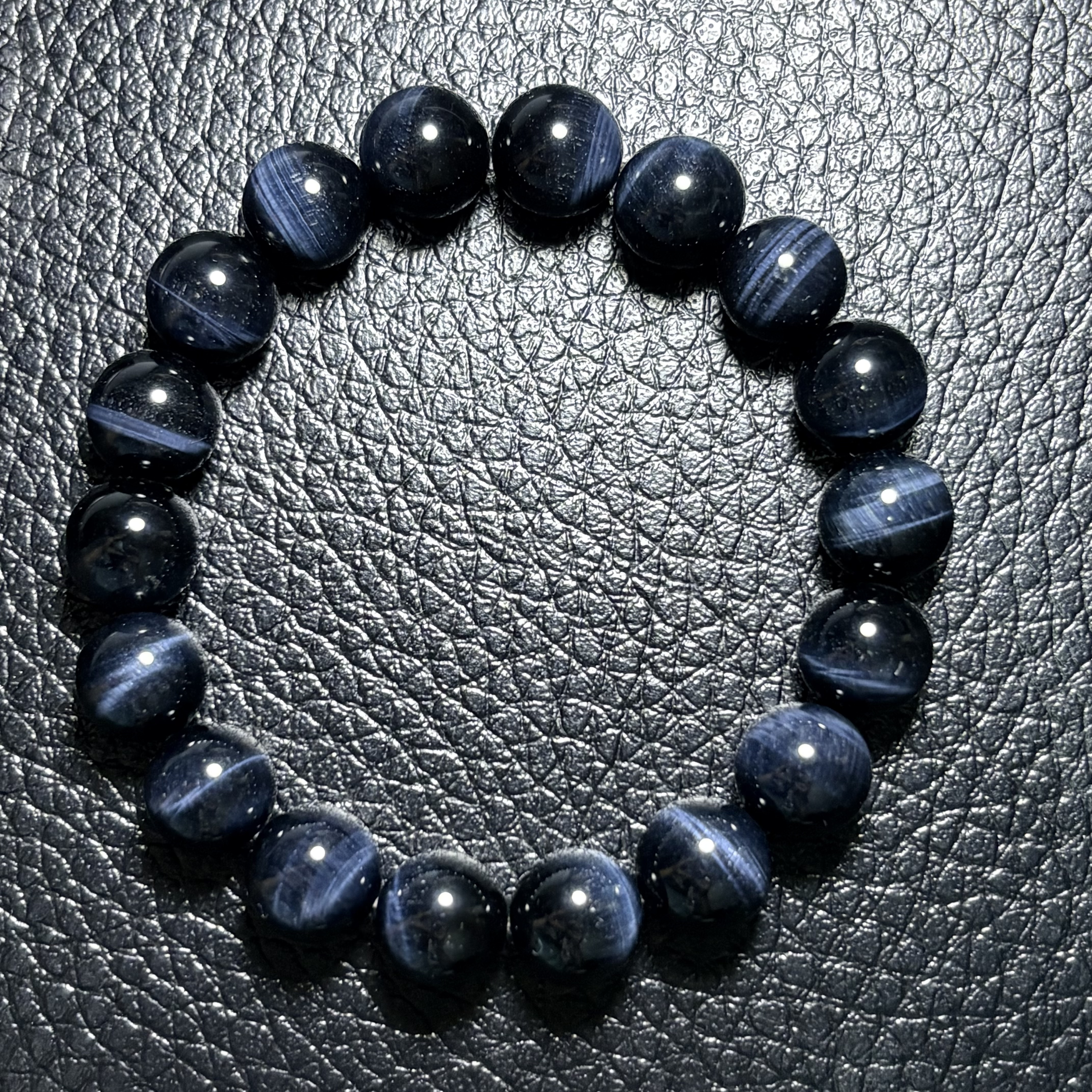 藍虎眼石手串 No.3574 | 規格：11mm珠16cm 手圈