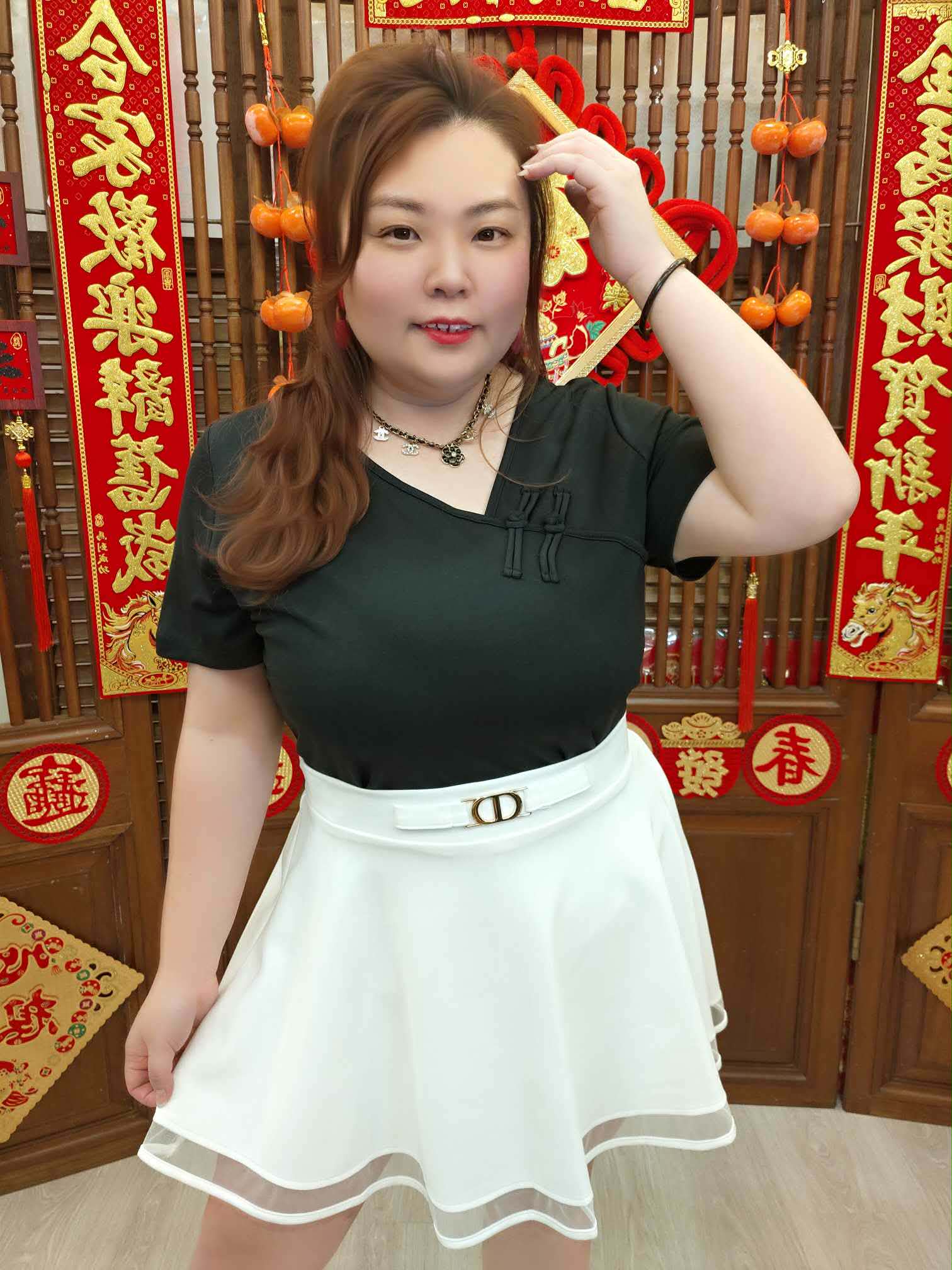 NFC03 TW#5268 潮V领盘扣款上衣