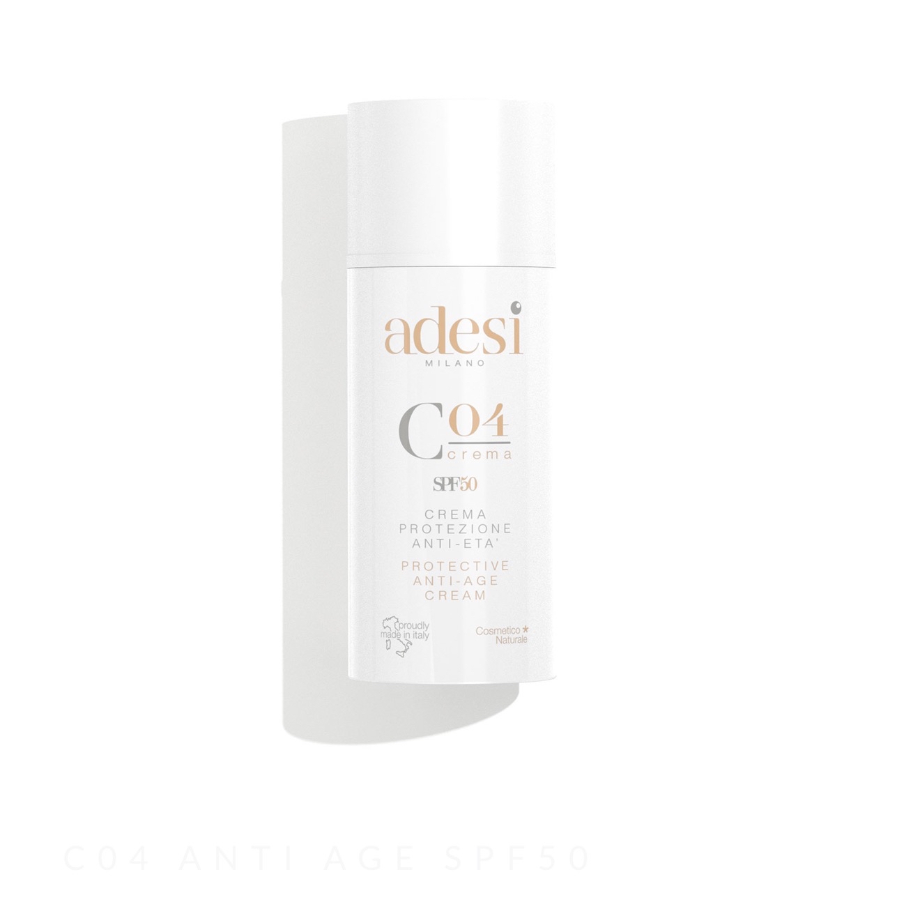 C04 防曬SPF50  100ml adesi 意大利🇮🇹貴婦級天然有機品牌【於直播優惠期內購買 S01抗痘平衡精華/ S02 強效美白精華／C01  24小時抗老緊緻面霜 / C02 天然美白乳霜/ C04 防曬SPF50】 即可用$100加購下列三款產品其中一款 , 購買一支可加購一支，多買加購限額越多