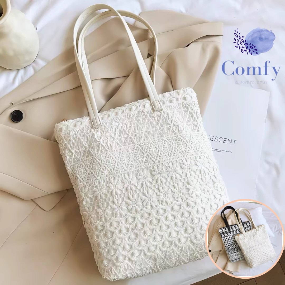 Comfy復古哩士鈎花手提袋