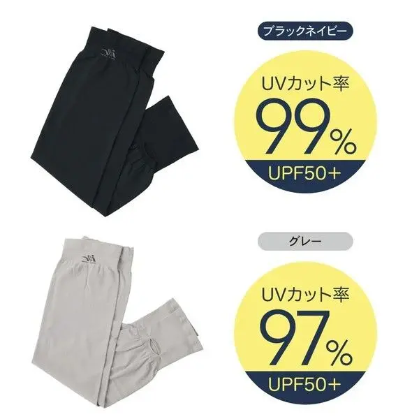 現貨🌸日本直送 |日本抗UV |接觸冷感 |防曬袖/涼爽柔軟貼合臂套（黑色）
