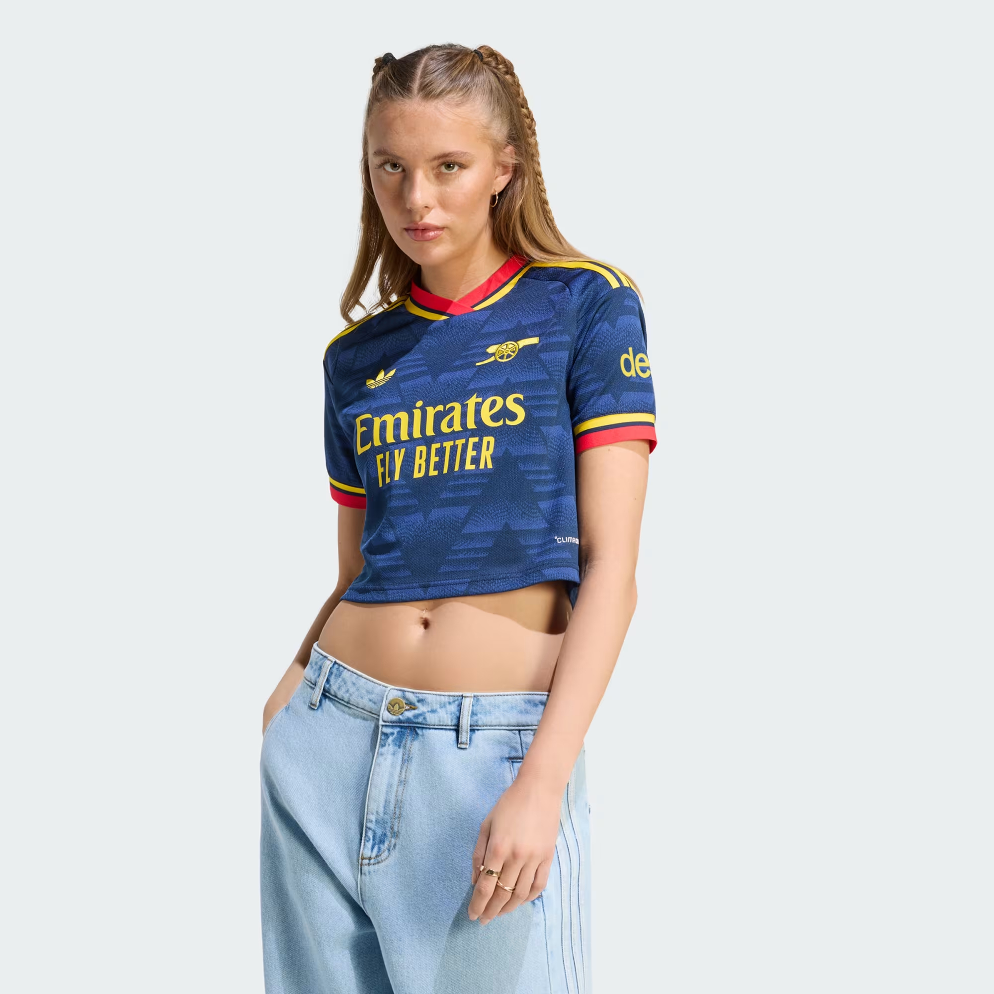 🍌重溫經典香蕉傳奇 Adidas Arsenal 阿仙奴 2026-27 女裝短版作客球迷版球衣 (可加印字章) KB5587