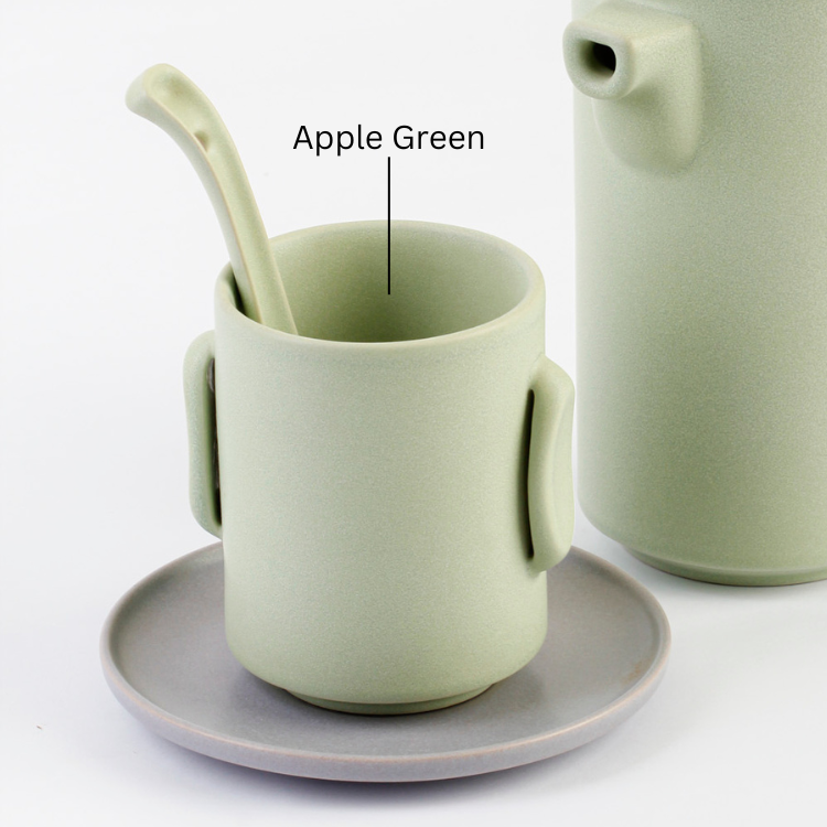 ANELLO Series Ceramic Handless Cup 240ml With Saucer