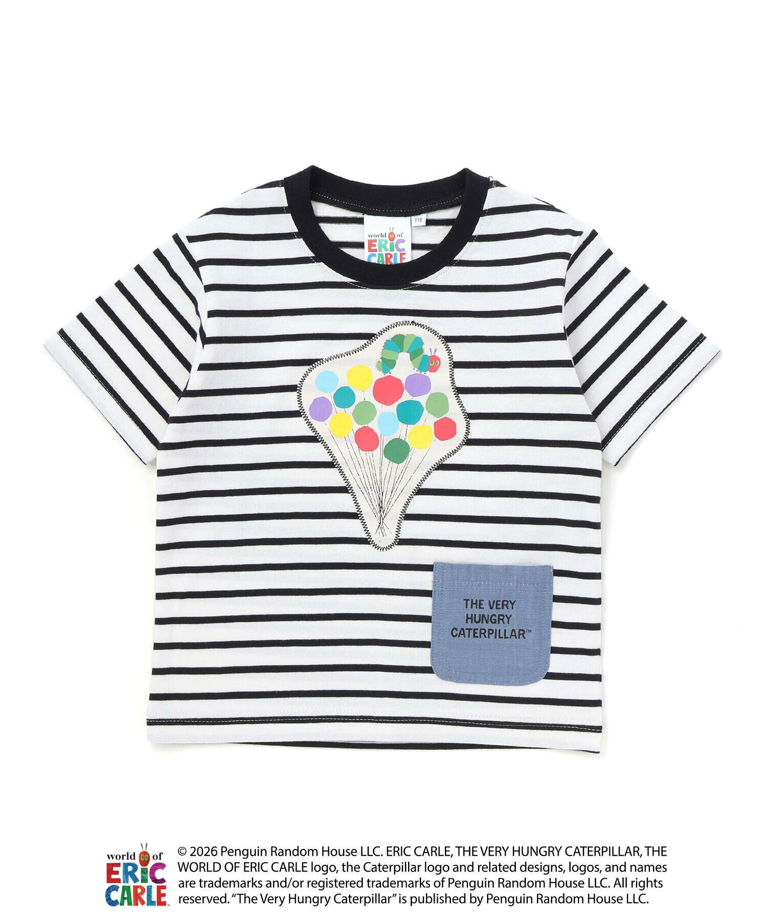 🇯🇵預訂 日本直送🇯🇵Slap Slip x 好餓的毛毛蟲系列貼花條紋短袖T恤