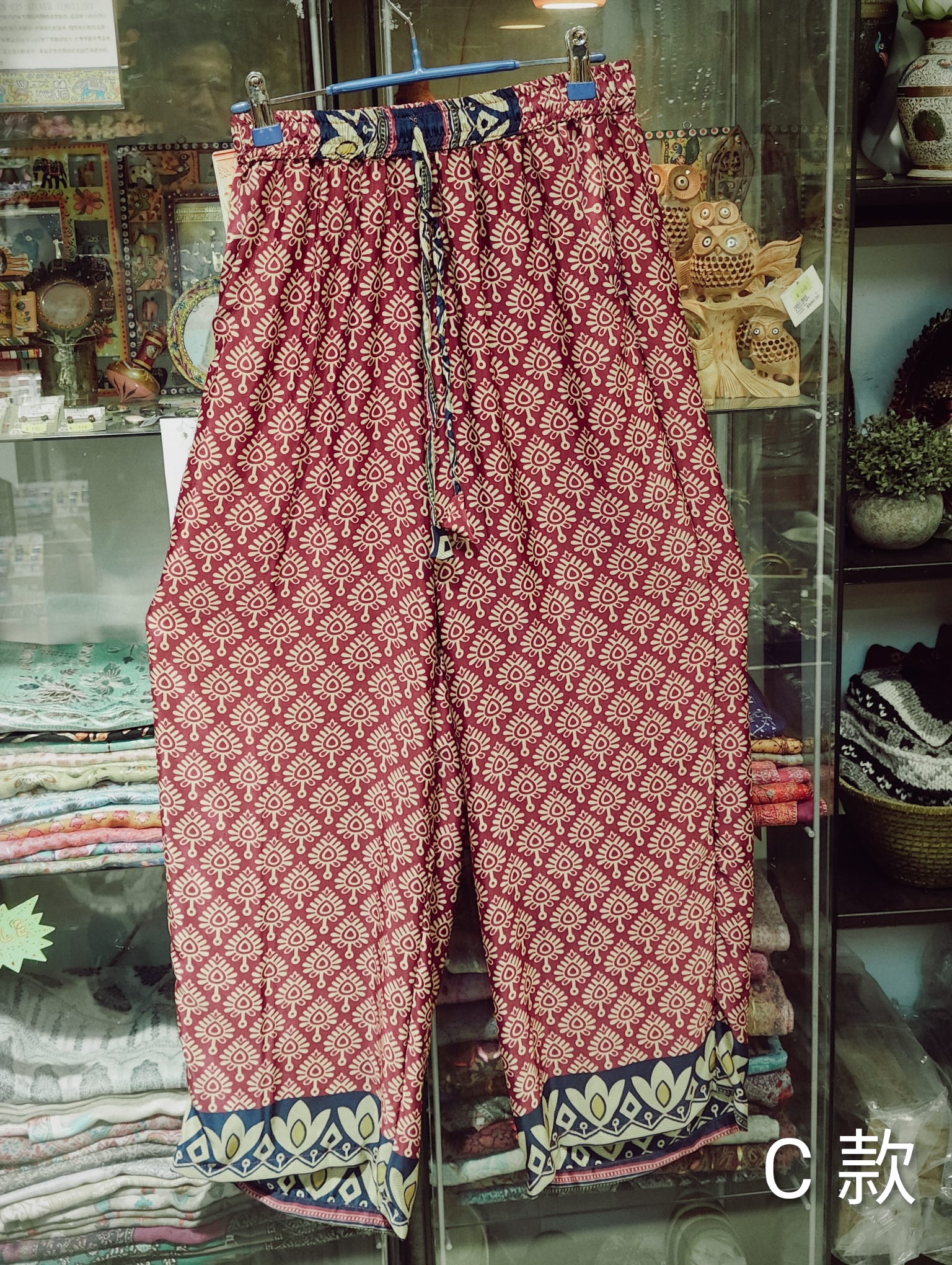 印度紡絲印花褲
