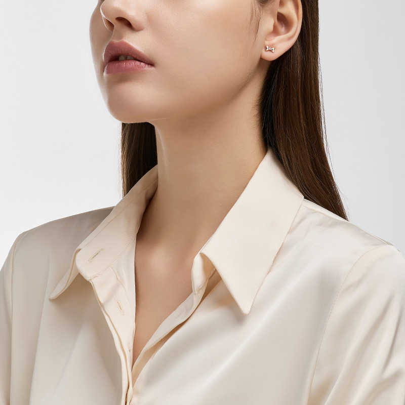 DIDIER DUBOT Miss Doux 14K玫瑰金耳環 (JDRERYS90ZC)