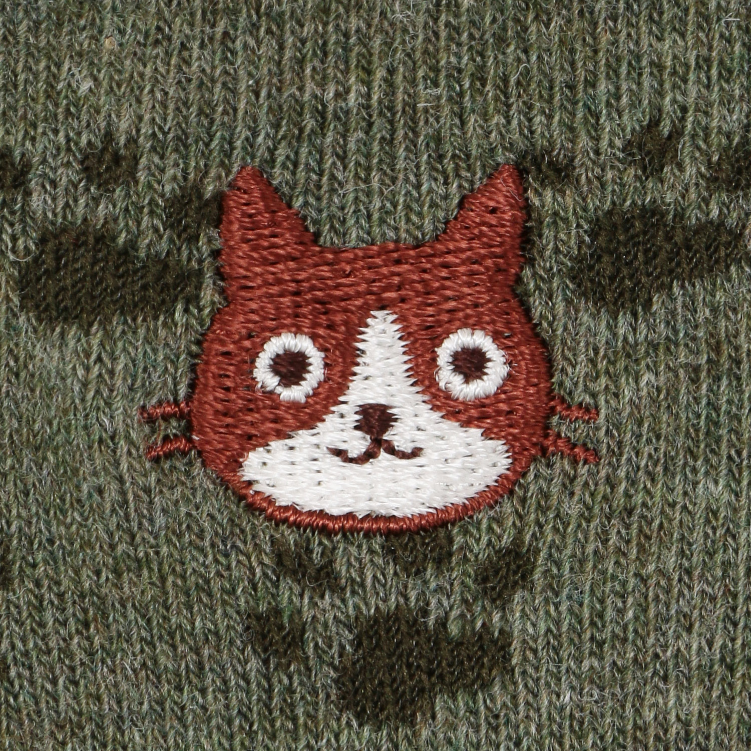 Sweet Animals - 襪子 (墨綠色貓咪刺繡肉球款)