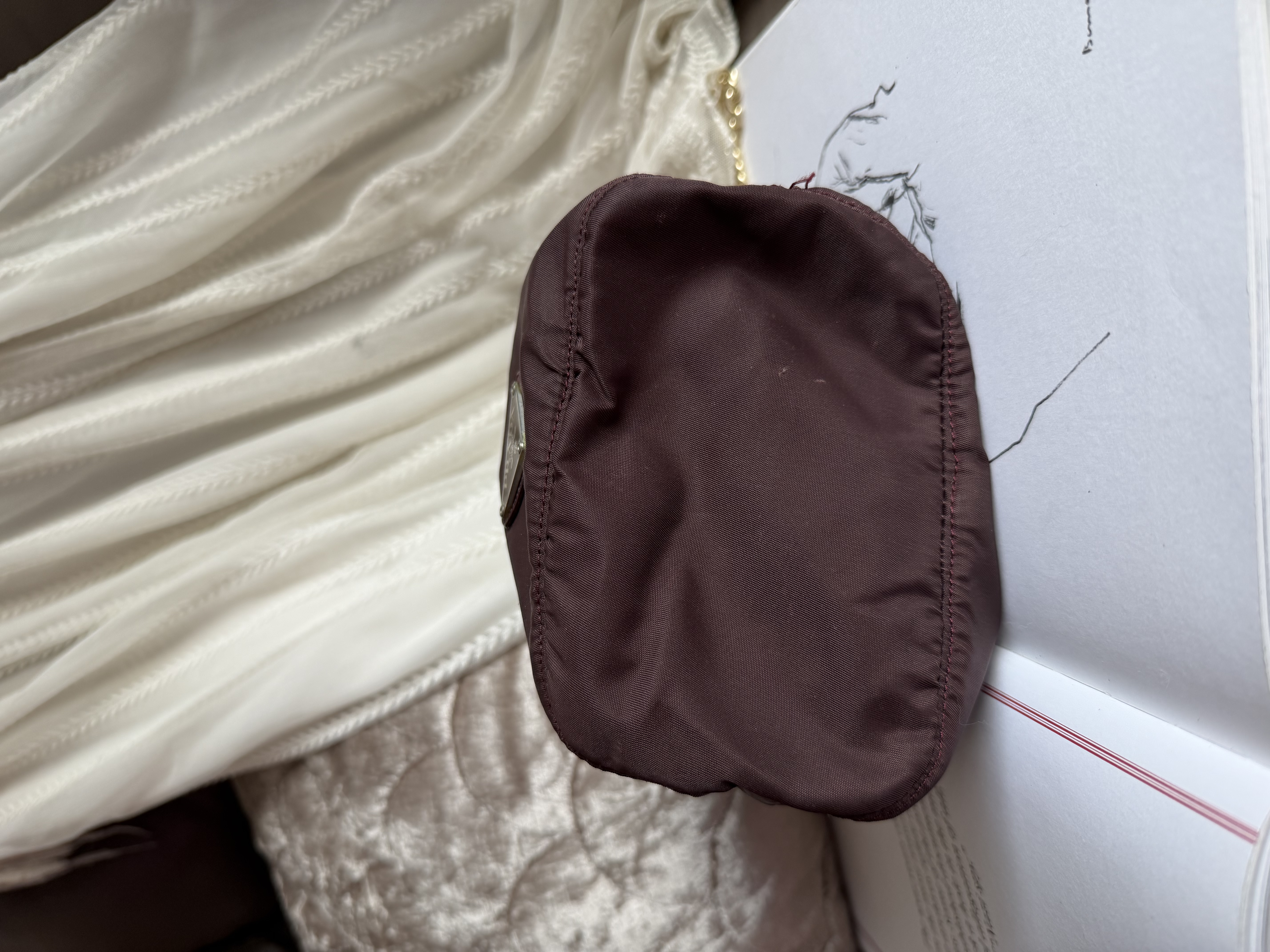 Vintage Prada burgundy Bucket