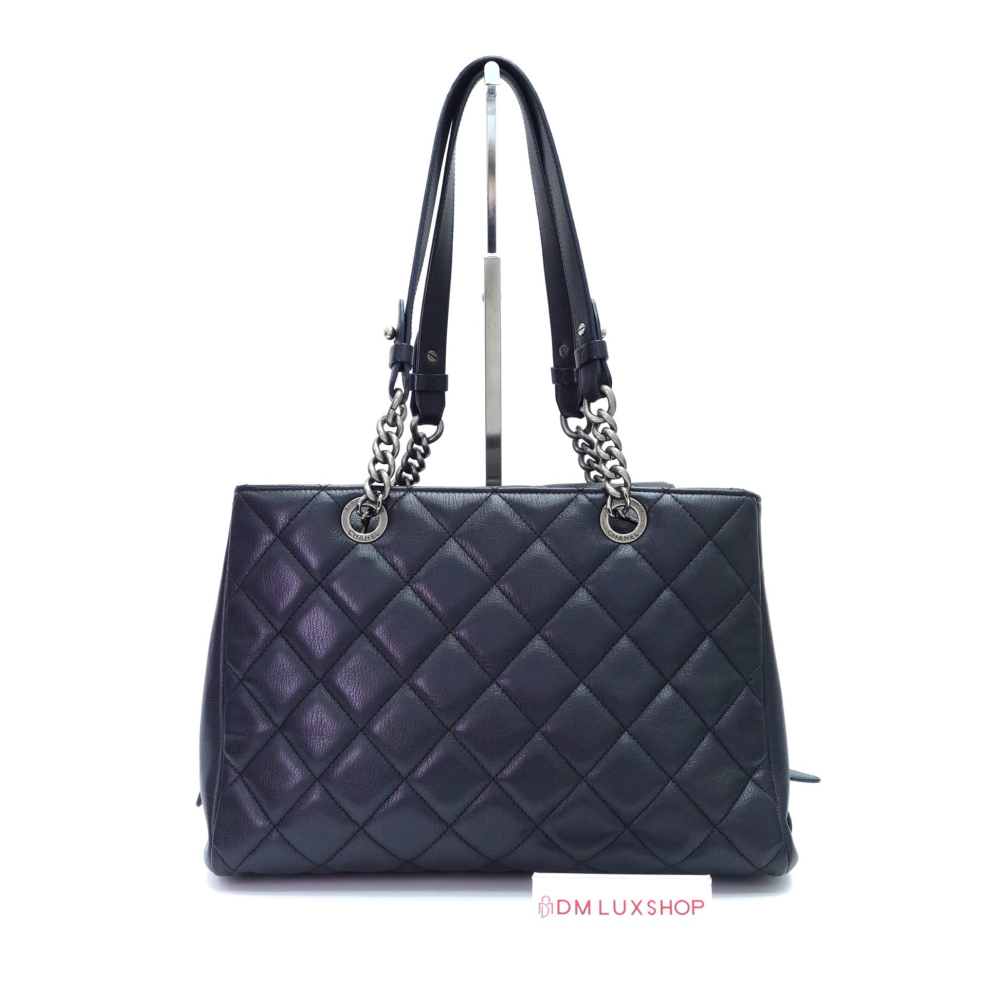 Chanel City Rock Shopping Tote Dark Blue SHW (Serial 23, Y: 2017)