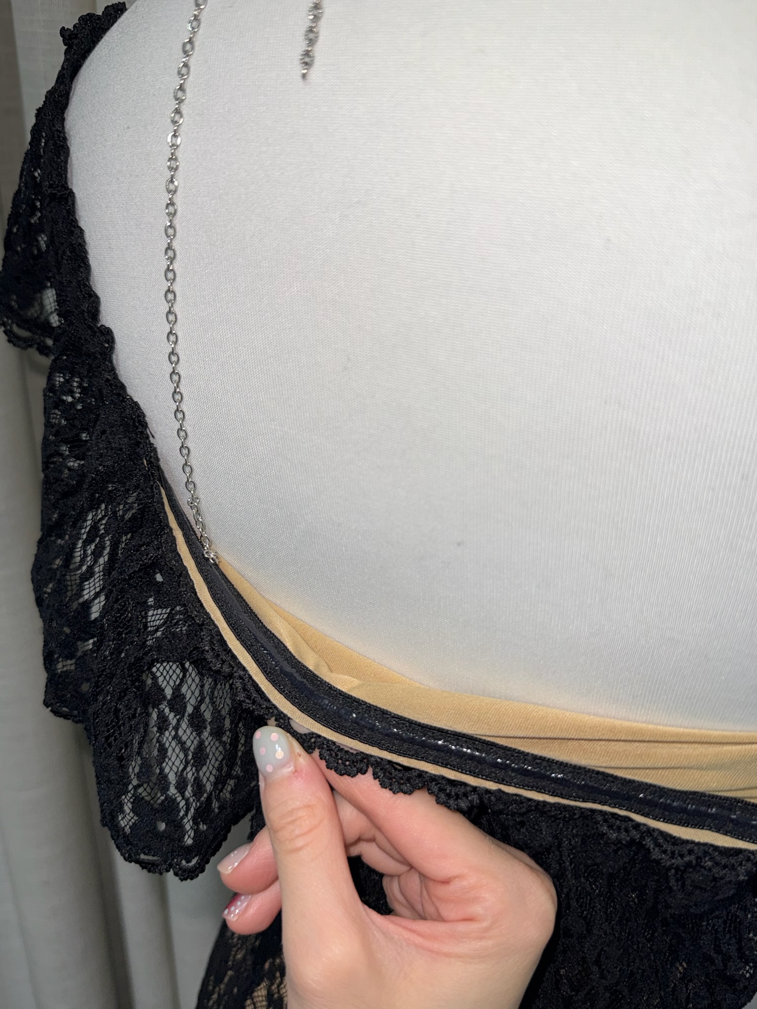 3-Way Wear Off-Shoulder Black Lace Overlay Dress
