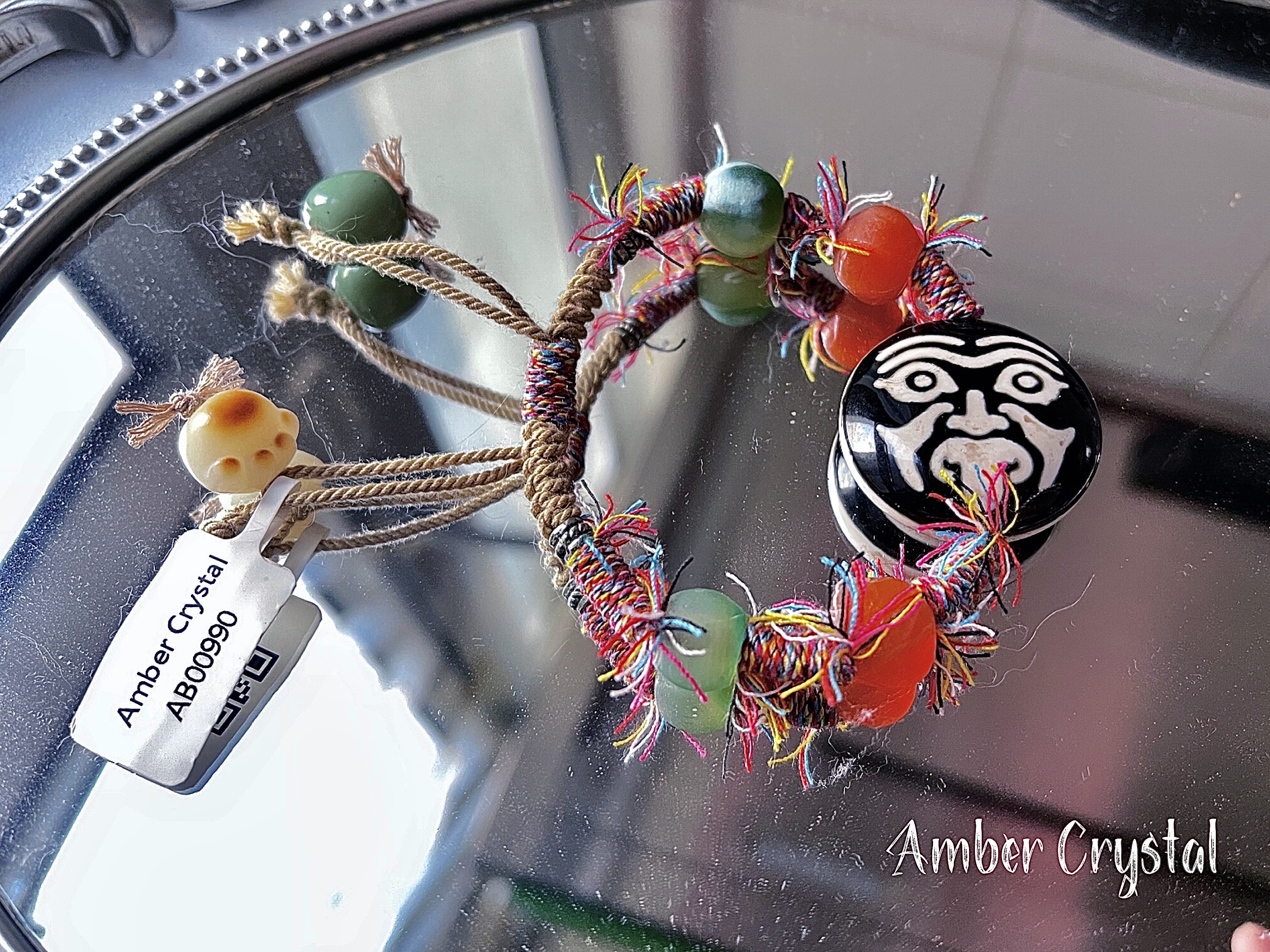 西藏扎基拉母羊板眼天珠 dzi bead