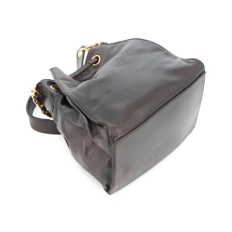 Chanel Coco Mark Drawstring Bucket Shoulder Bag