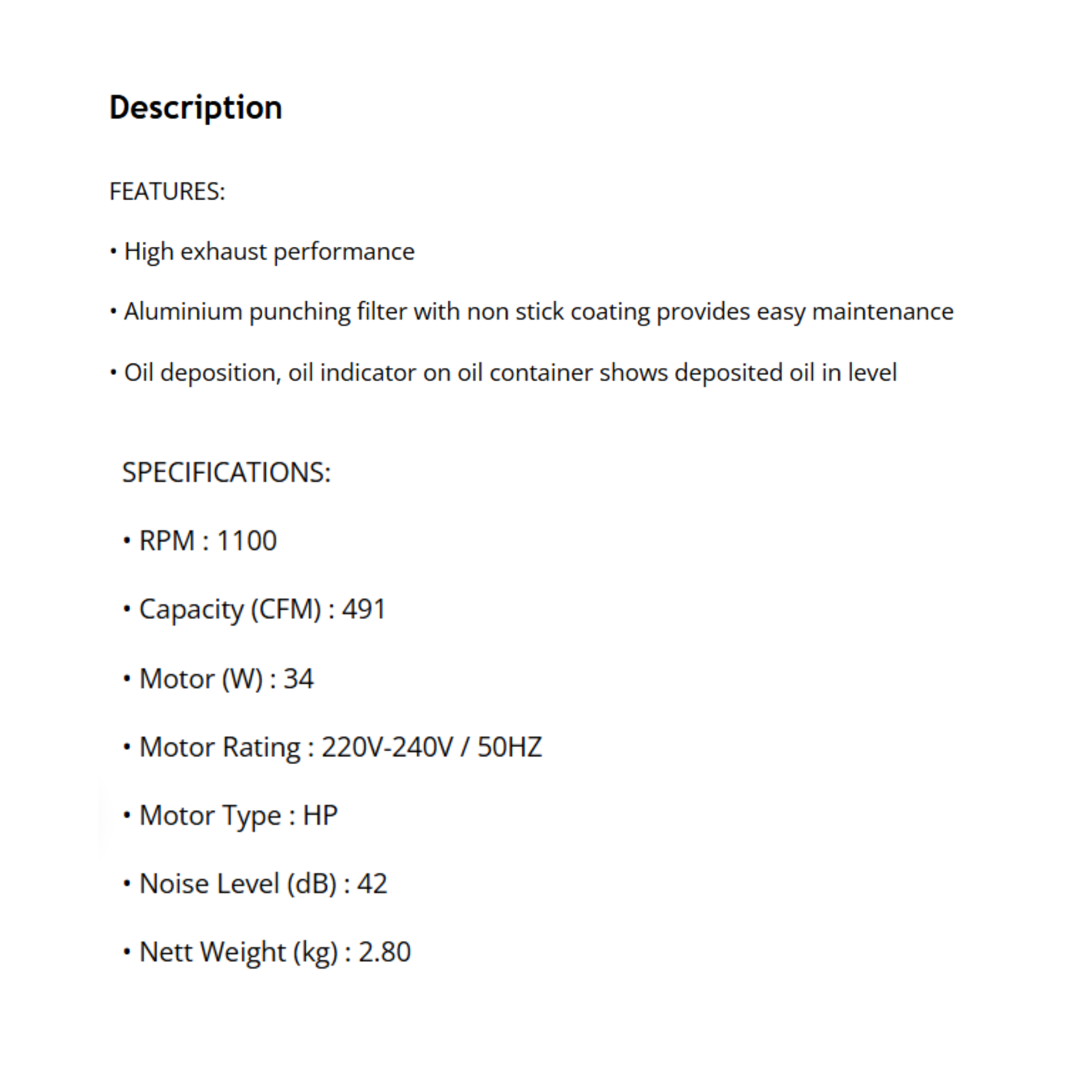 KDK 10" Metal Kitchen Ventilating Fan (25AUFA)