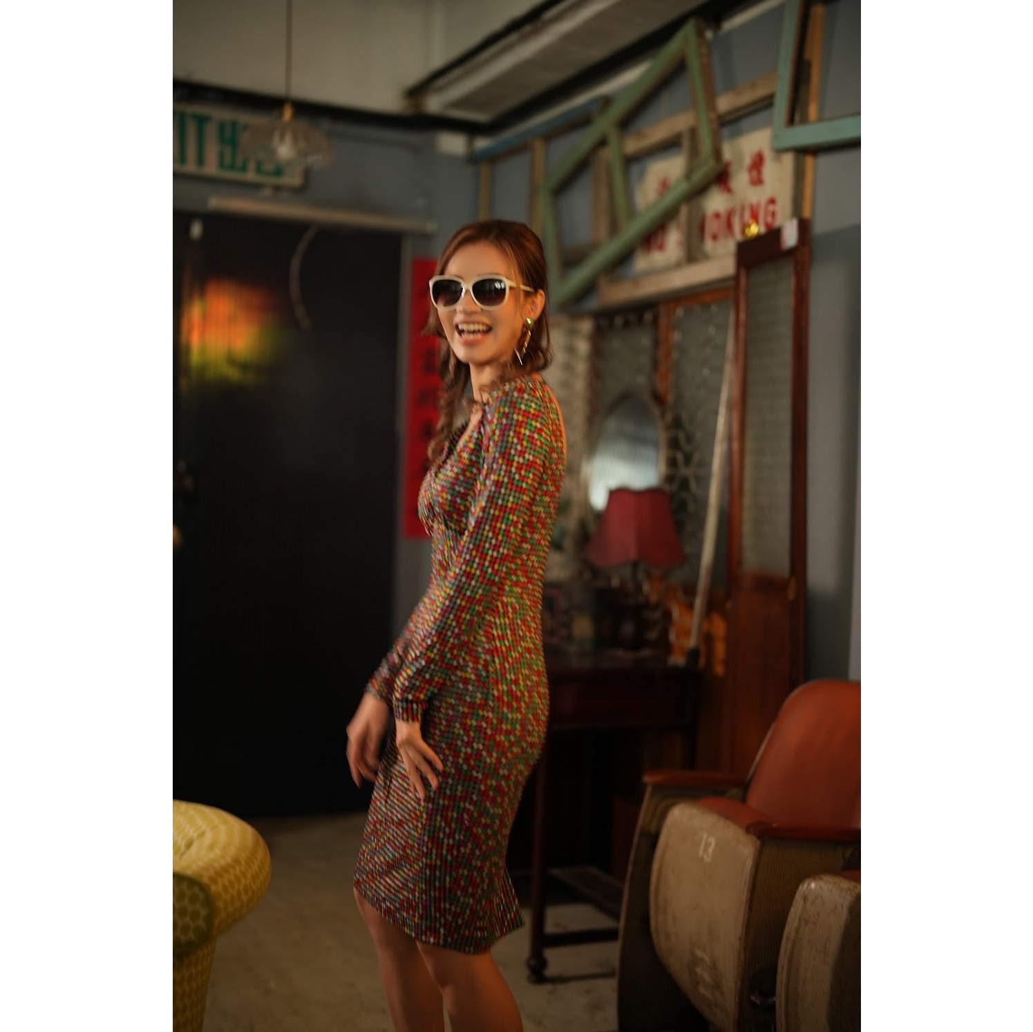 (Ready/Custom-Made) 1980s Inspired I WANNA. DANCE WITH SOMEBODY Dress - with covered back options(FM192)