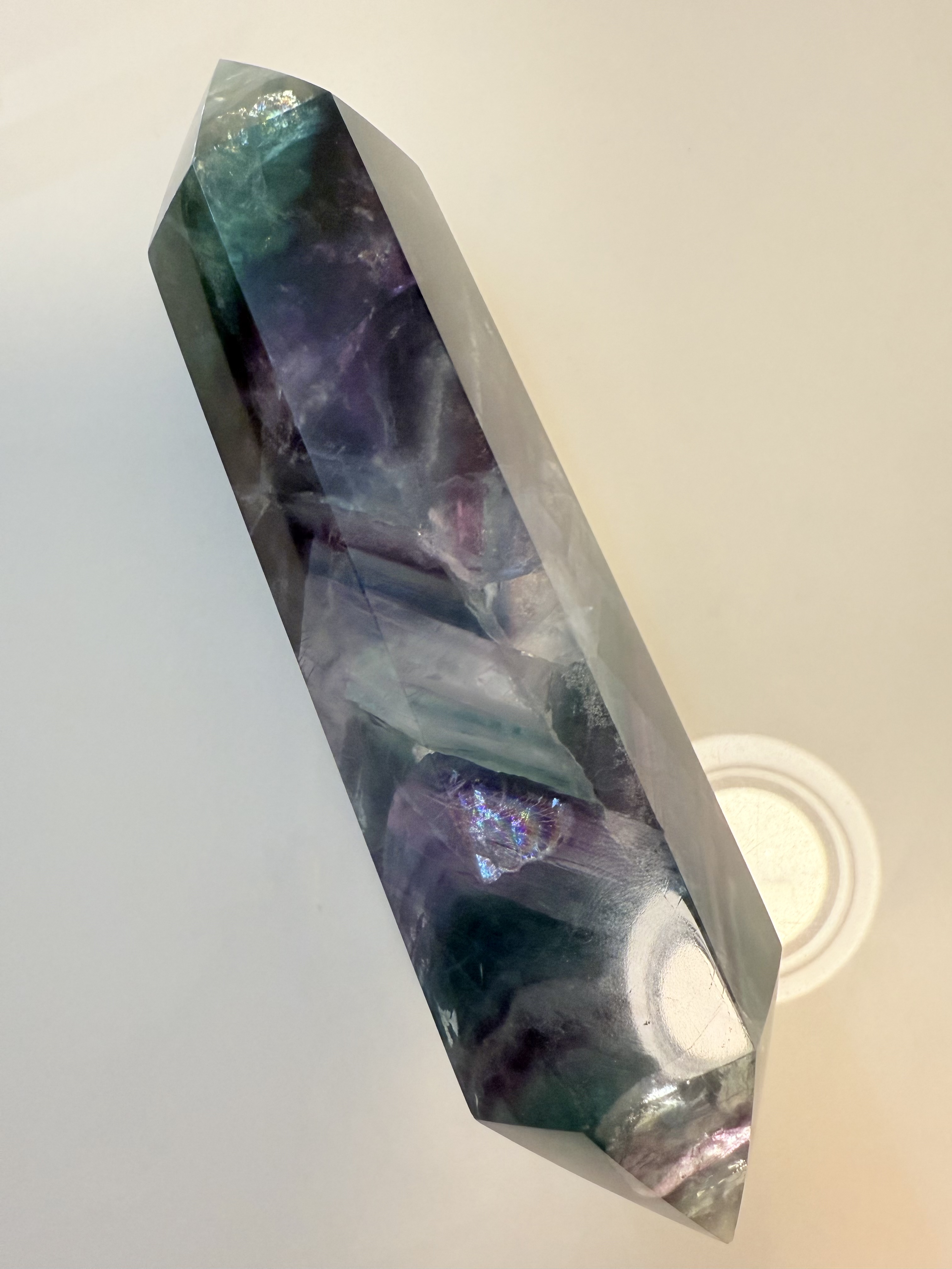 雙尖彩虹螢石（Double terminated Rainbow Fluorite）