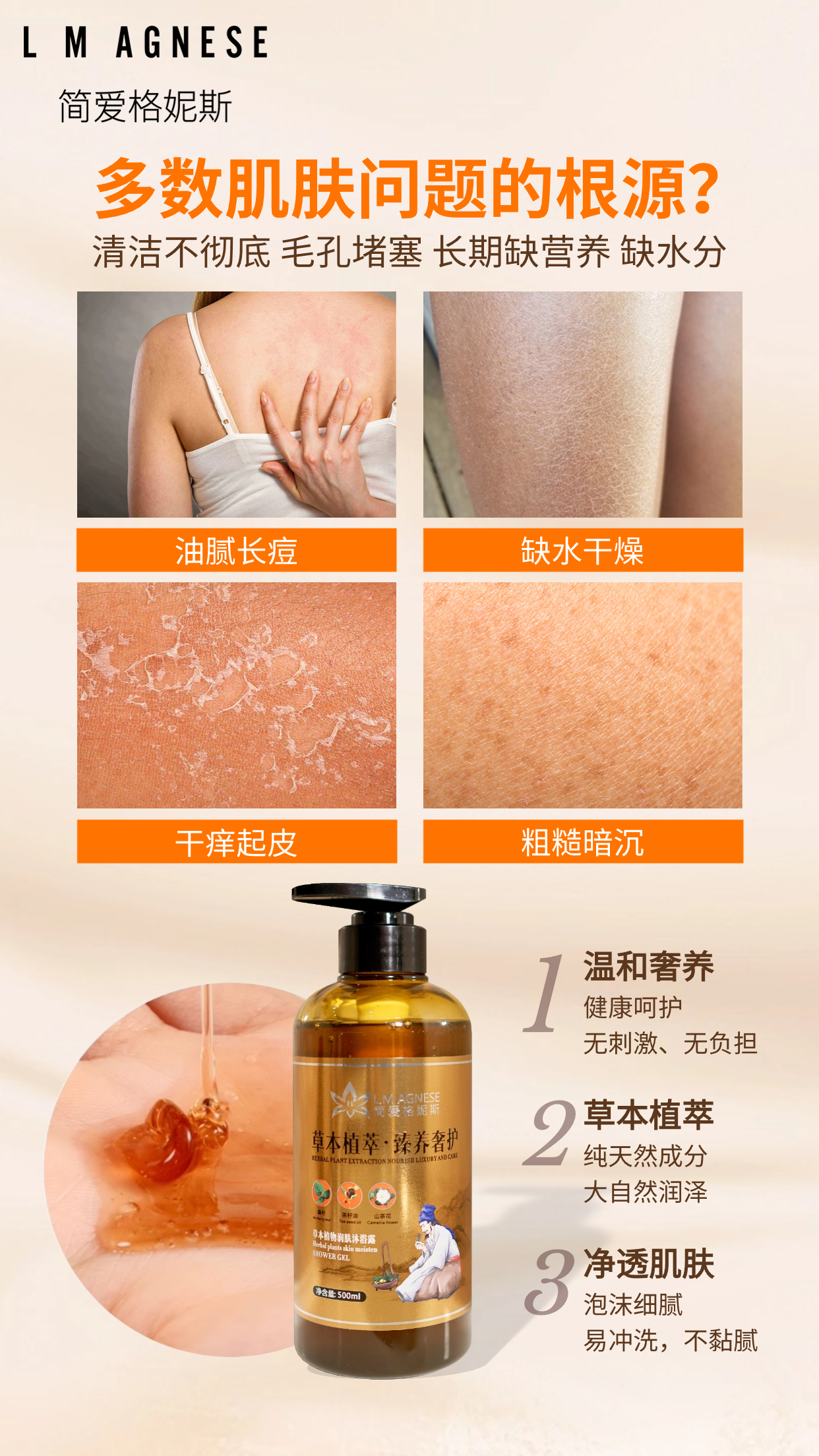 草本沐浴露 Herbal Shower Gel 500mL