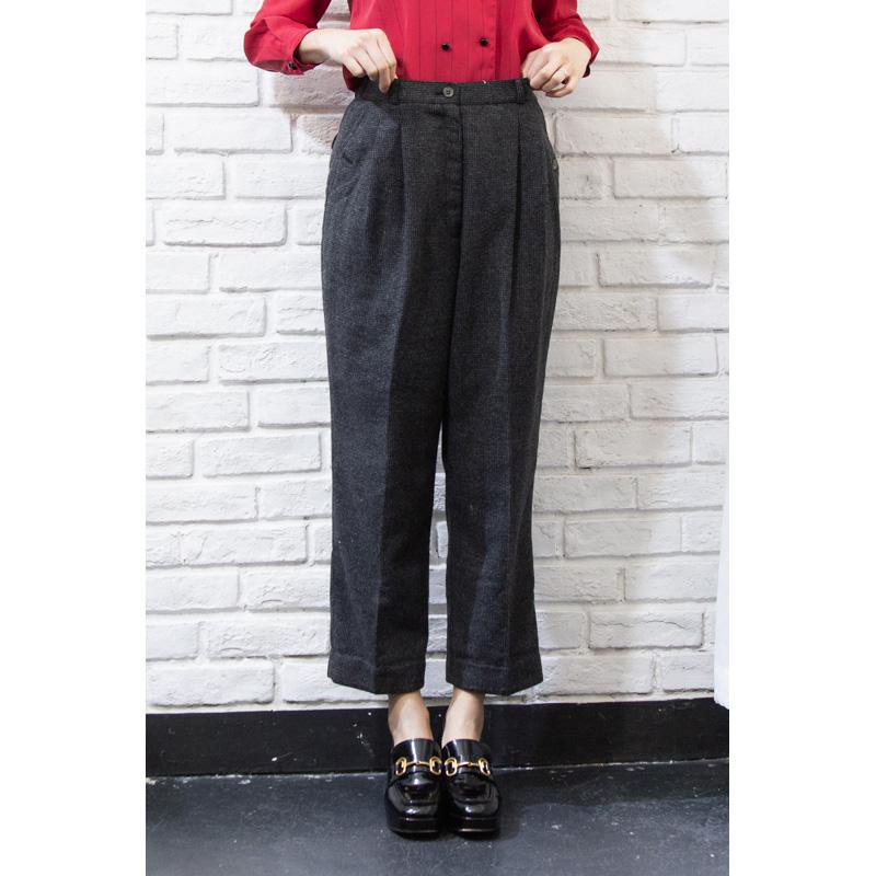 Vintage Korean 1940s Style Wool Worker Pants/Trousers-Waist 27~31"(FS014)