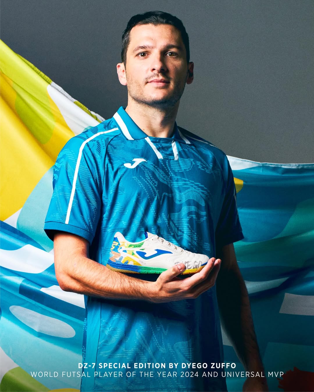 Futsal Shoes Dz-7 25 Dyego Zuffo Indoor White/Blue
