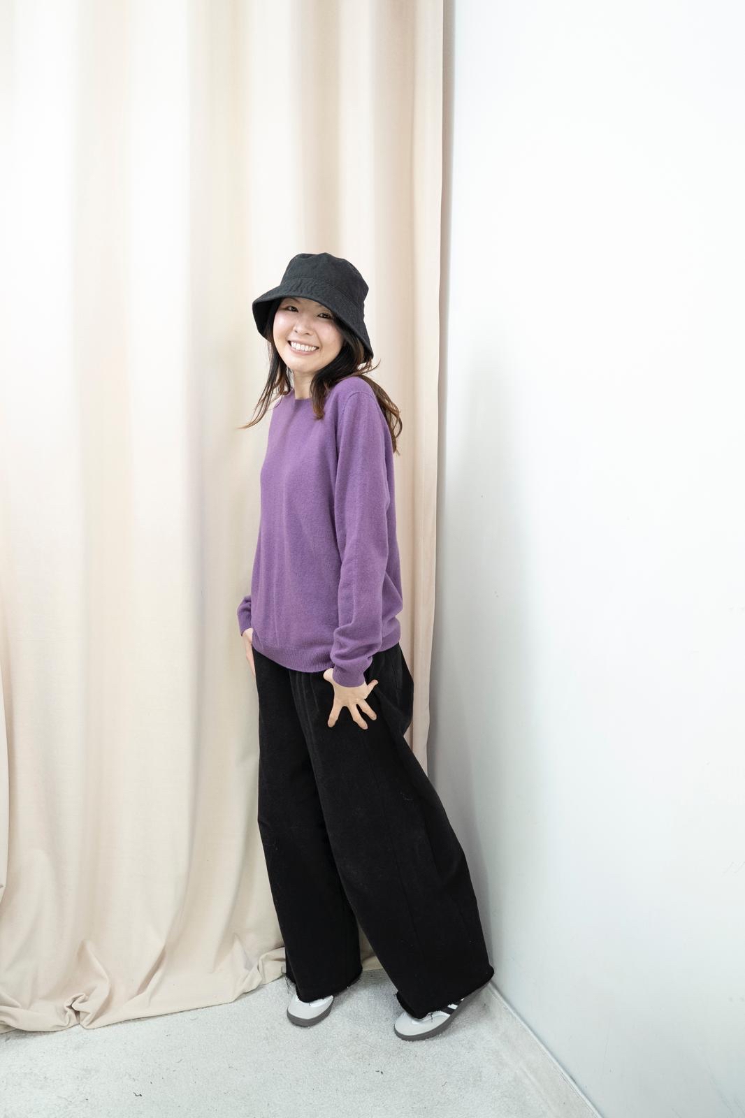 合身羊毛上衣（紫色）