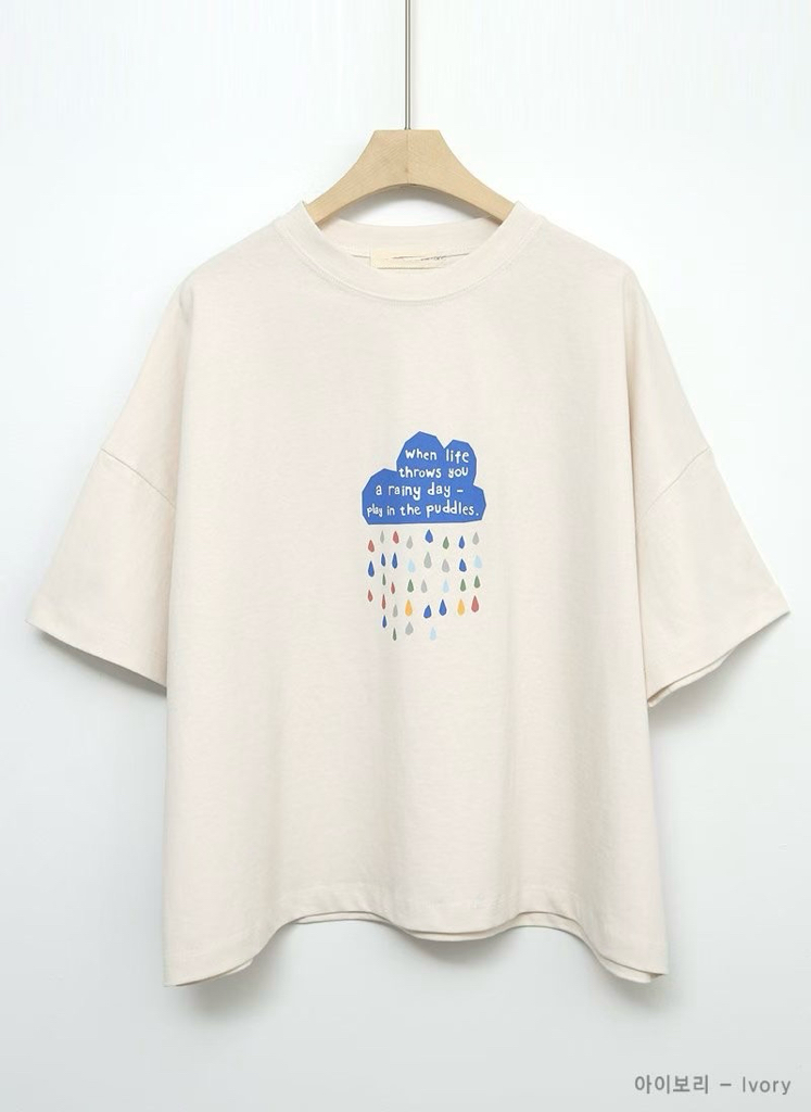 FA OX rainbow rain tee