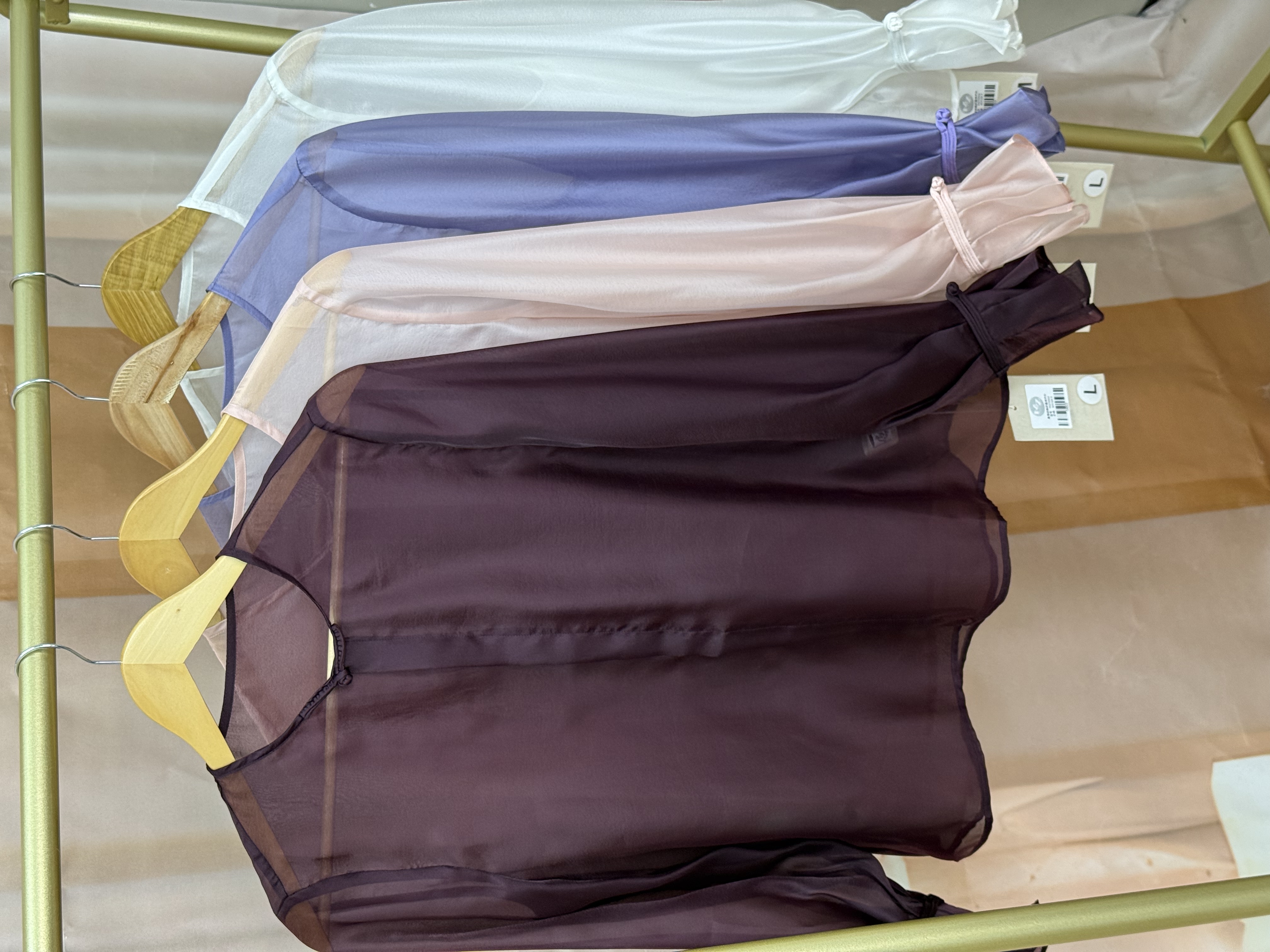 雾感欧根纱圆领开衫