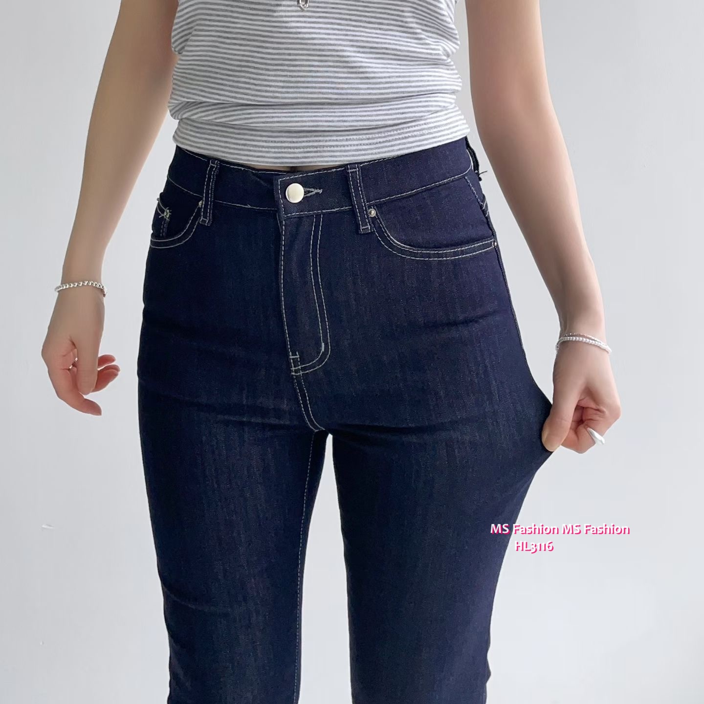 HL3116 韓國👖Howluk8分闊筒牛