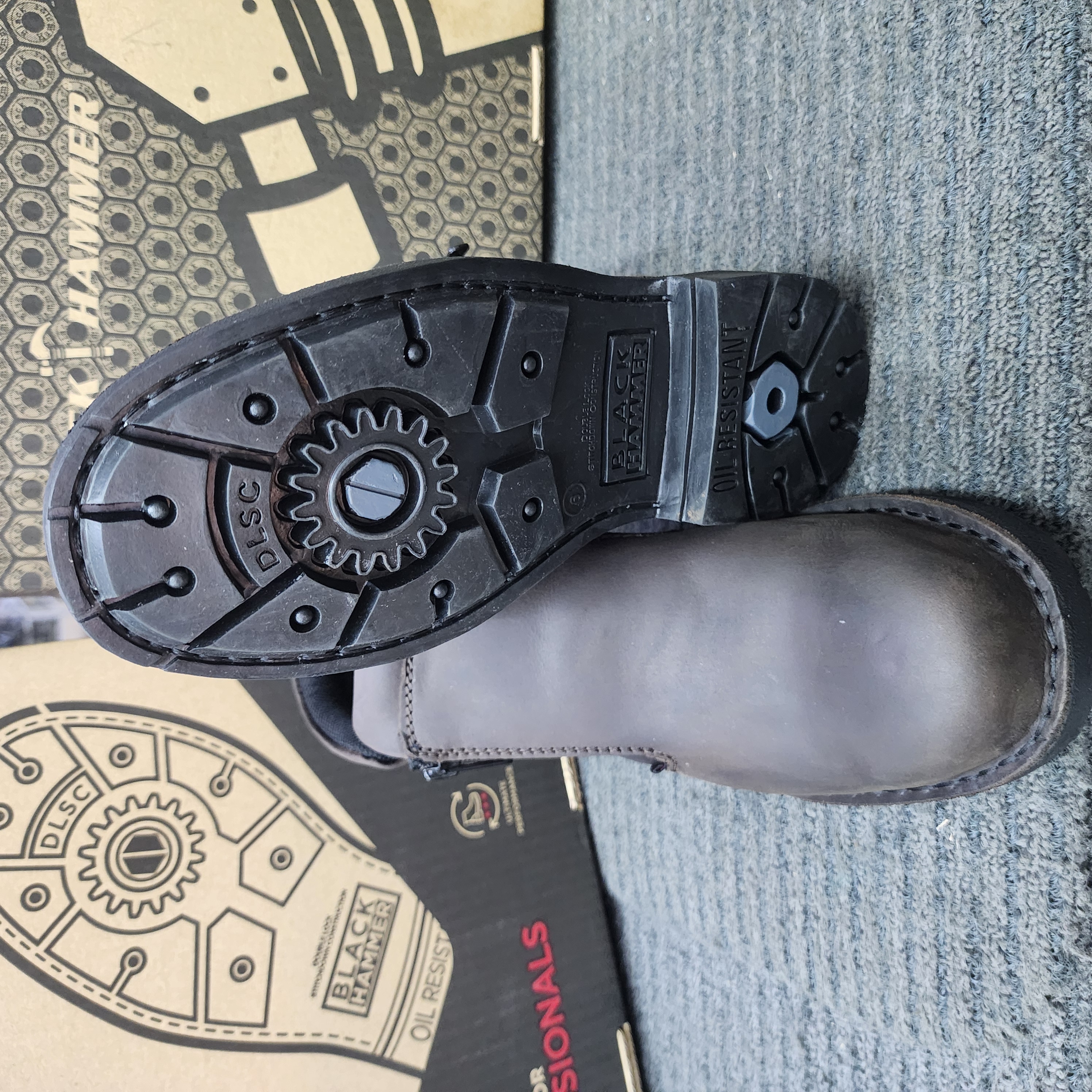 Kasut Keselamatan Black Hammer 4000 Series Mid cut Zip on Safety Shoes BH 4663 Leather SIRIM DOSH Boots Tahan Lasak Keselamatan