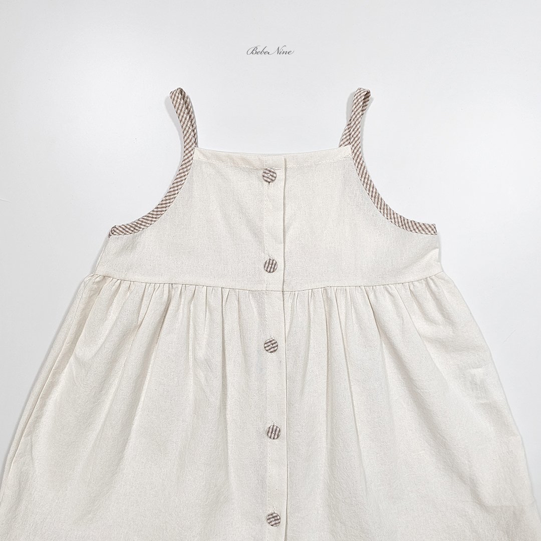 ☀️預訂 韓國直送☀️🇰🇷Bebenine三色荷葉邊下擺純棉吊帶連身裙