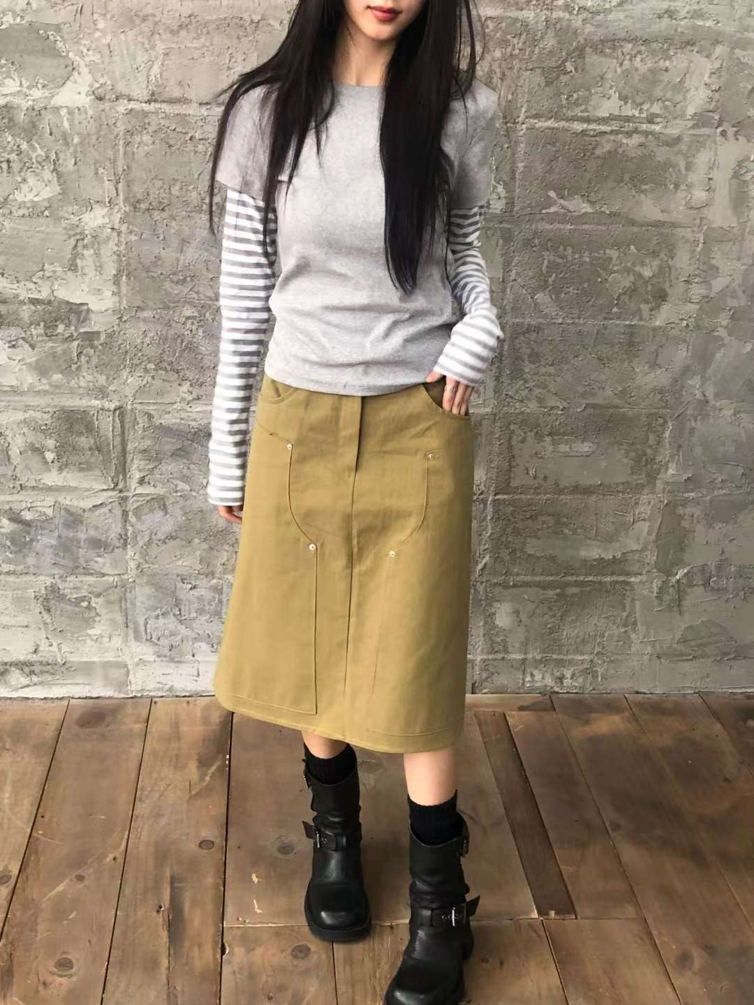 carpenter midi skirt
