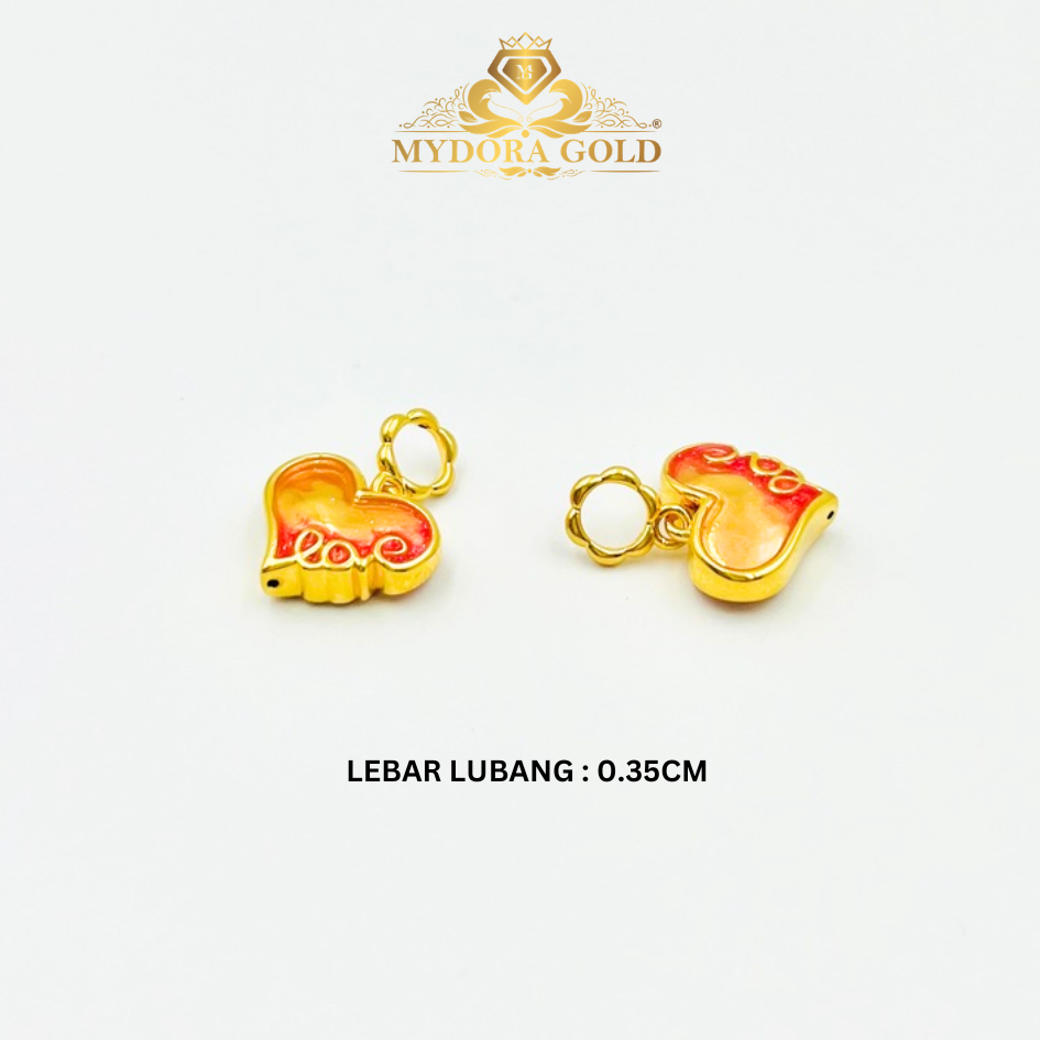 MYDORA Charm Love Heart Enamel (5G) | EMAS 916/22k