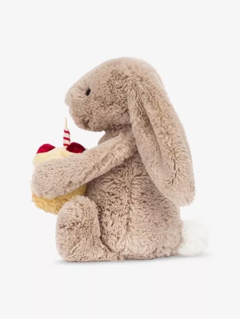 JELLYCAT Bashful Birthday Bunny Soft Toy 31cm 捧生日蛋糕兔