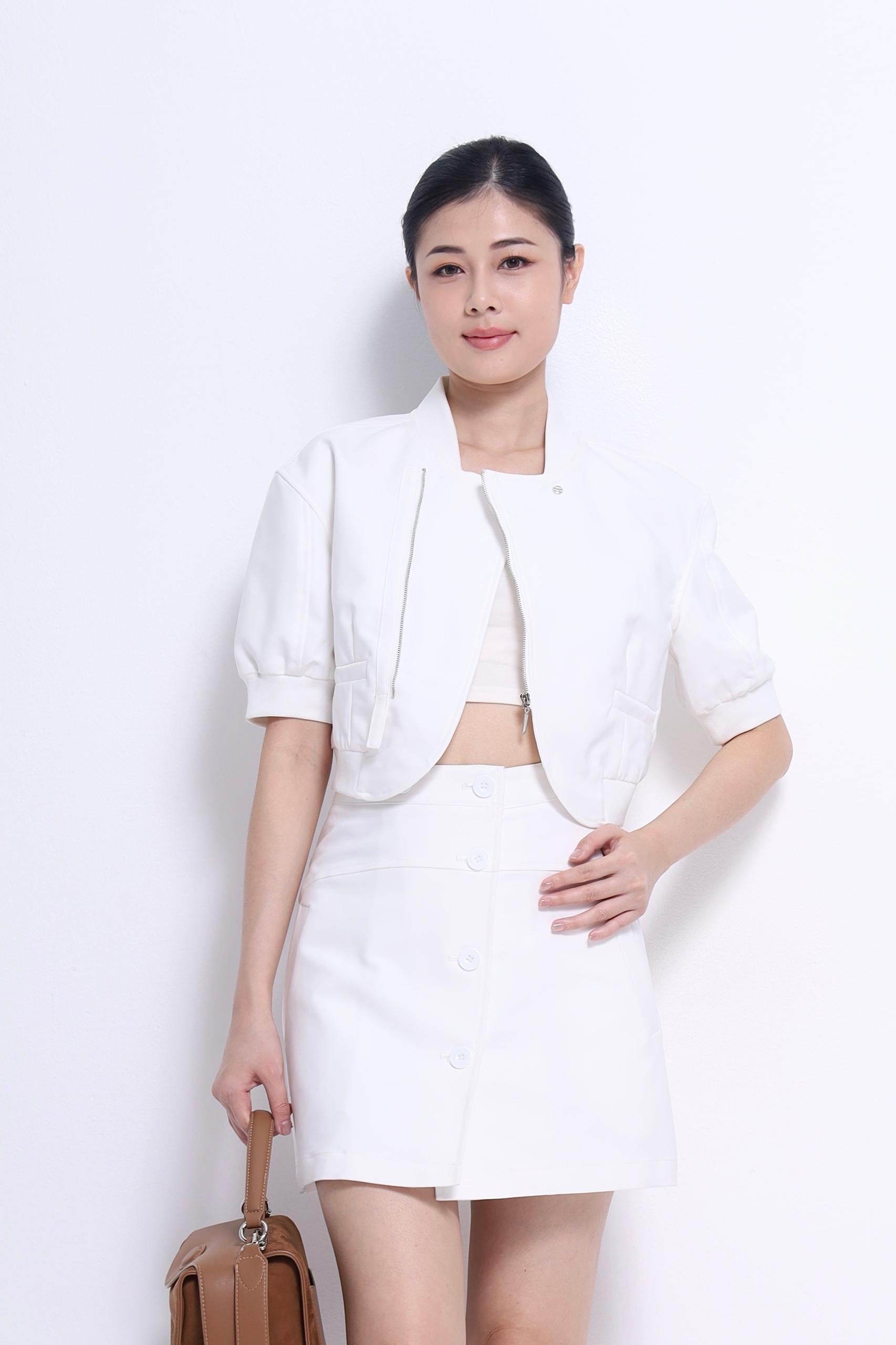 CB2576 Cropped Utility Bomber Jacket