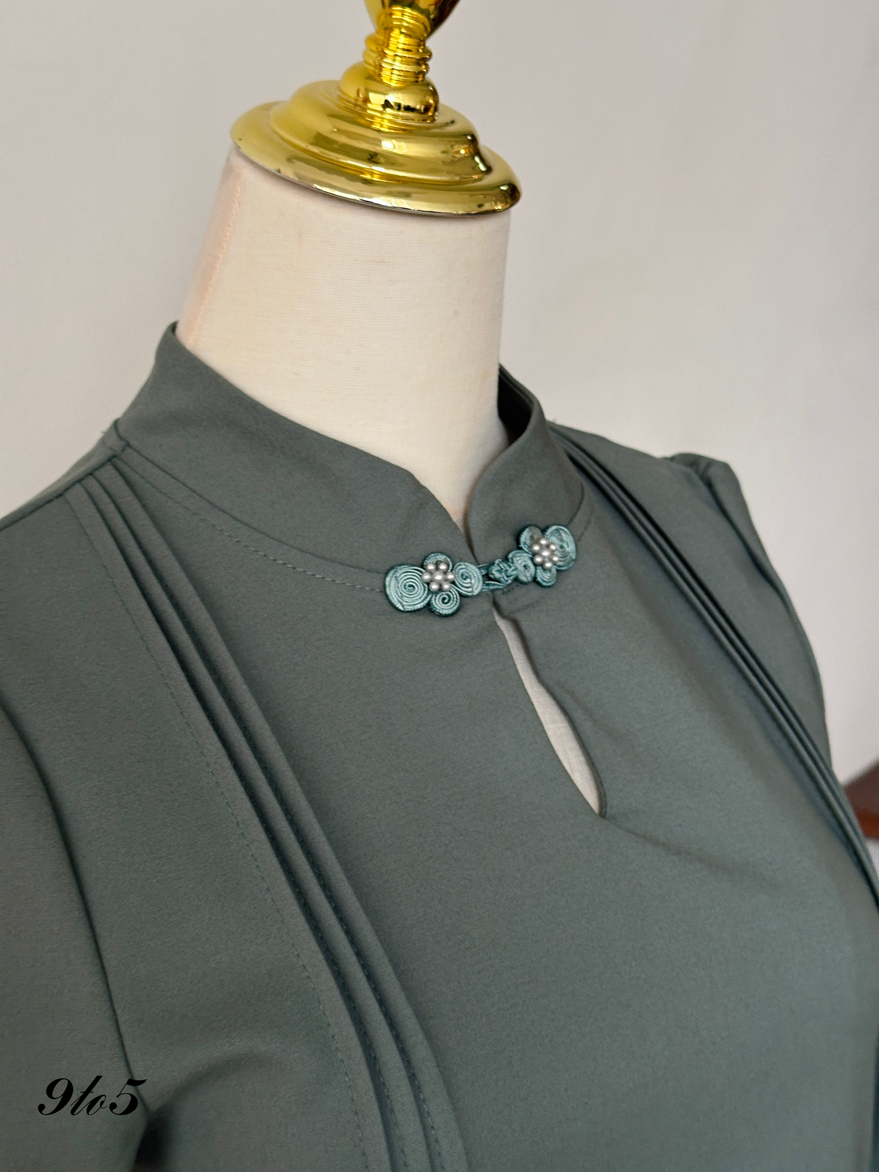 D2309 Stand Collar Cheongsam Matching Set - 3 Colors